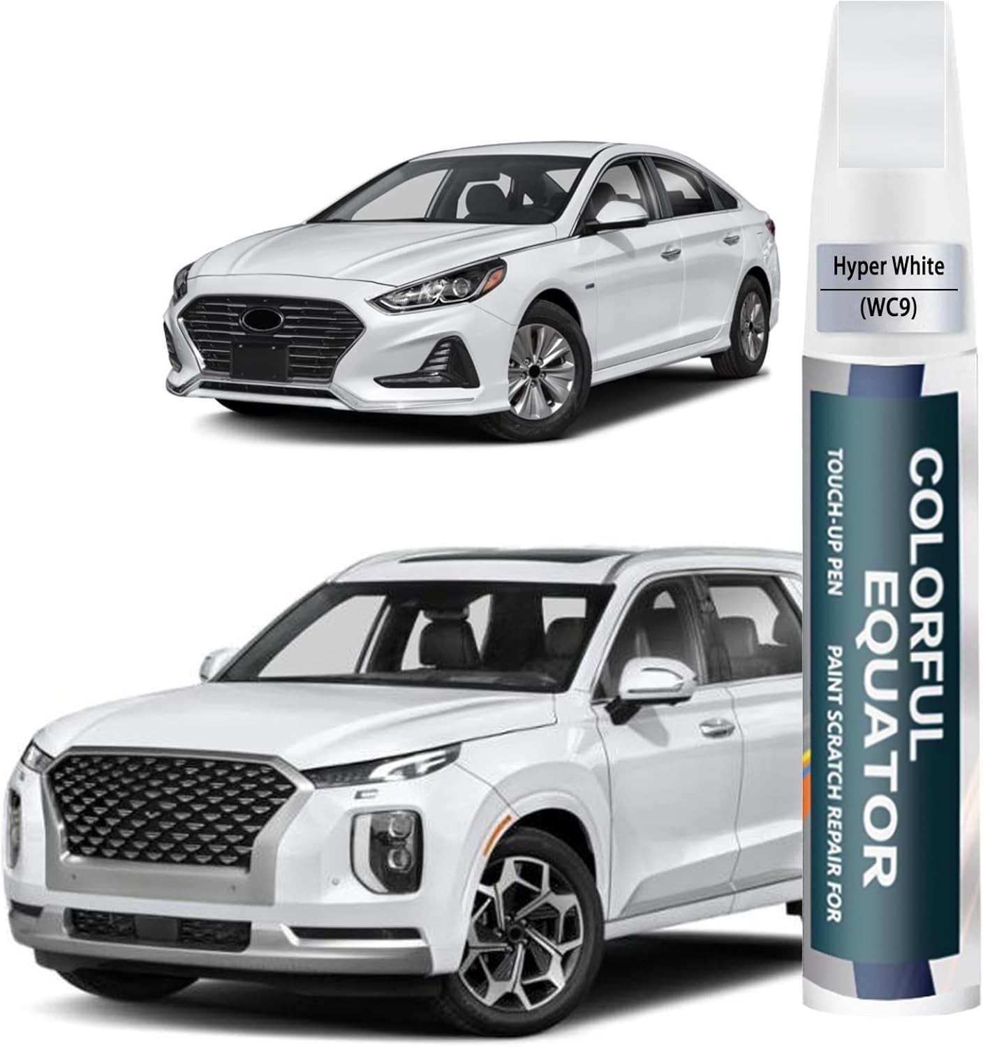 2-in-1 Car Paint Pen in Hyper White for Hyundai – Rust & Scratch Resistant