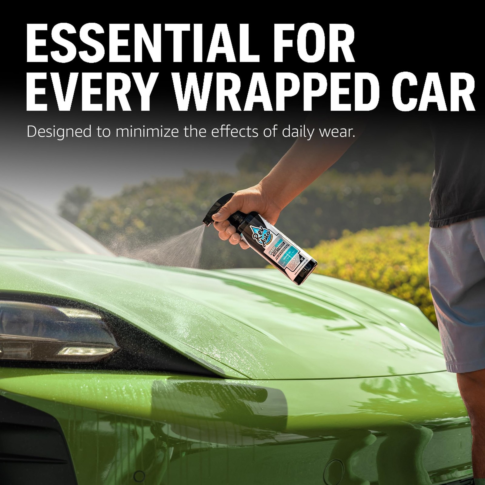 Rev Auto Wrap Guard – Cleans, Hydrates & Protects Car Vinyl 32 Fl Oz, Chrome