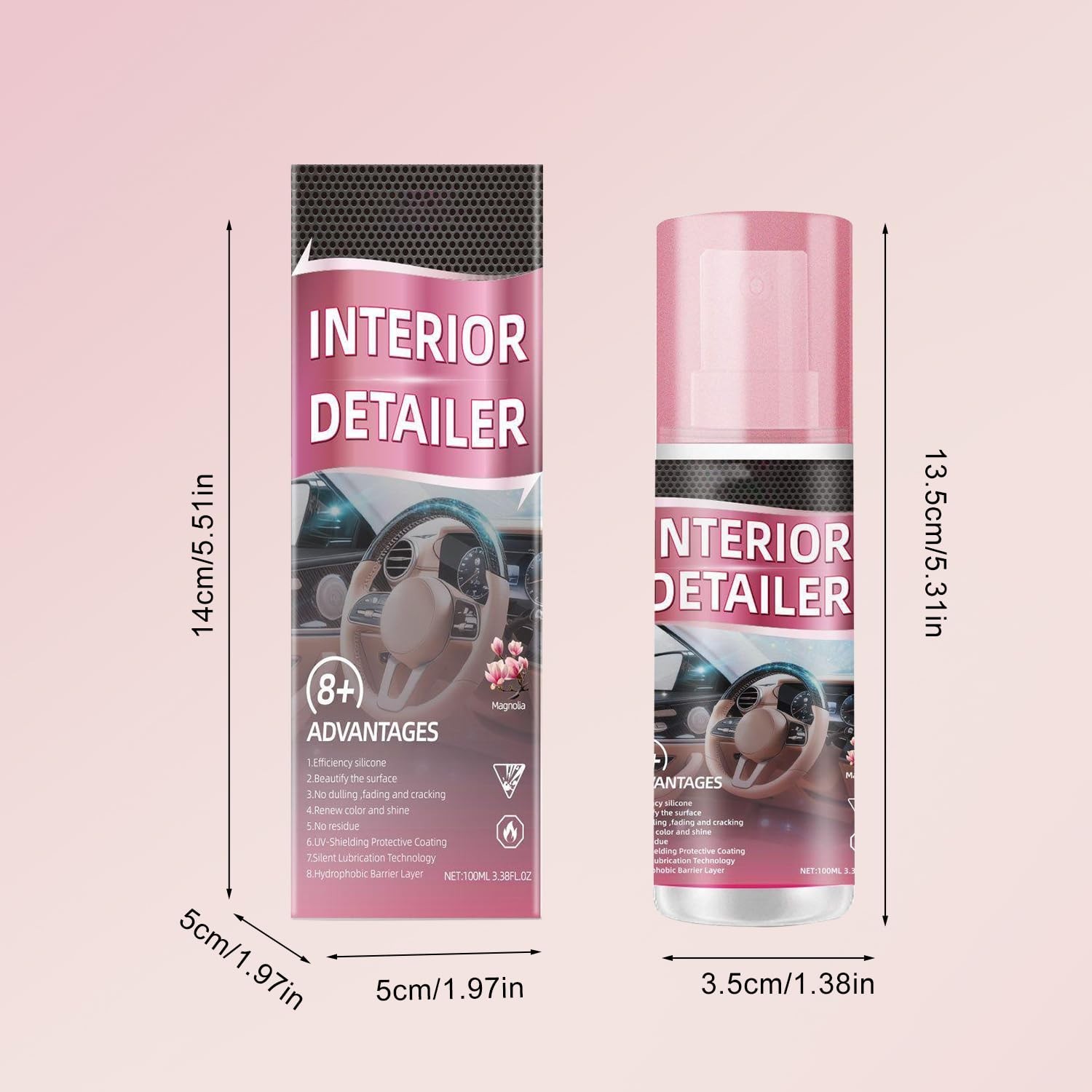 All-Purpose Car Interior Cleaner Spray – Fast-Drying, No-Rinse Detailer for Dash