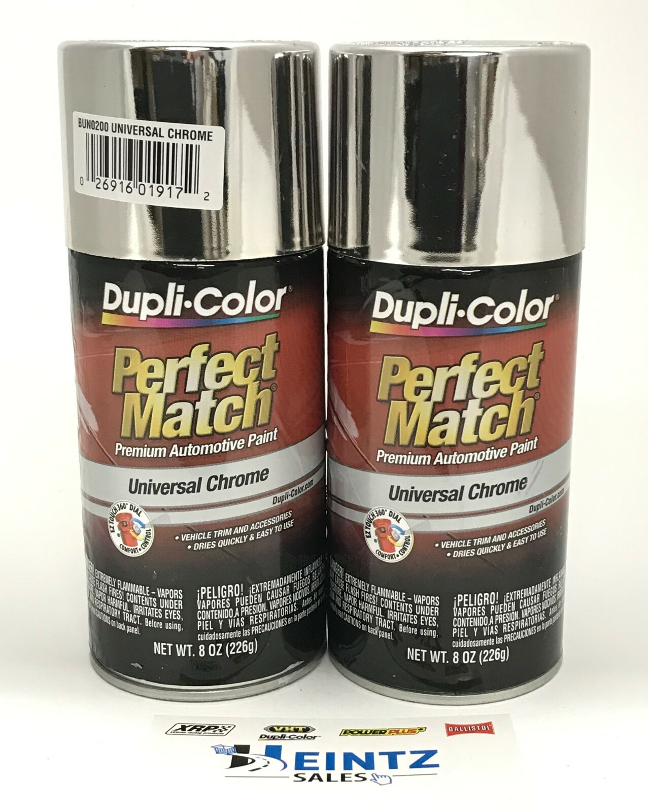 Duplicolor BUN0200-2 PACK Perfect Match Universal Chrome Automotive Paint – 8oz