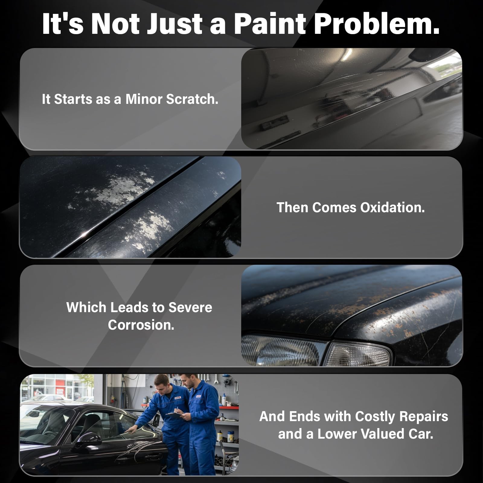 Touch Up Paint for Cars, 3-Pack – Black Car 0.4 Fl Oz (Pack of 3), Pure