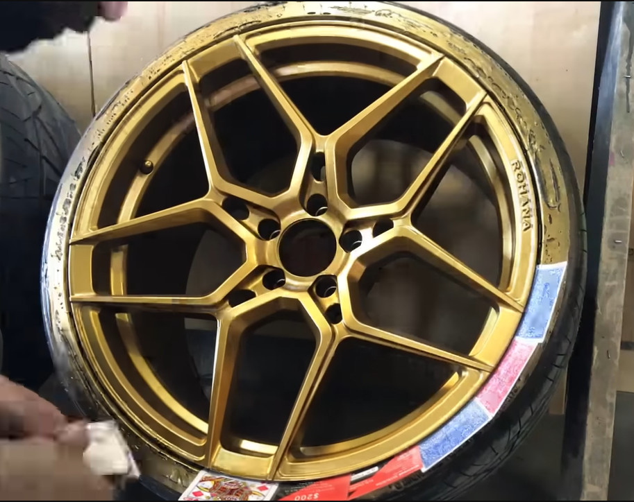 Gold Wheels Spray Paint Rims Steel Aluminum Alloy Plastic Metallic Coating 2Cans