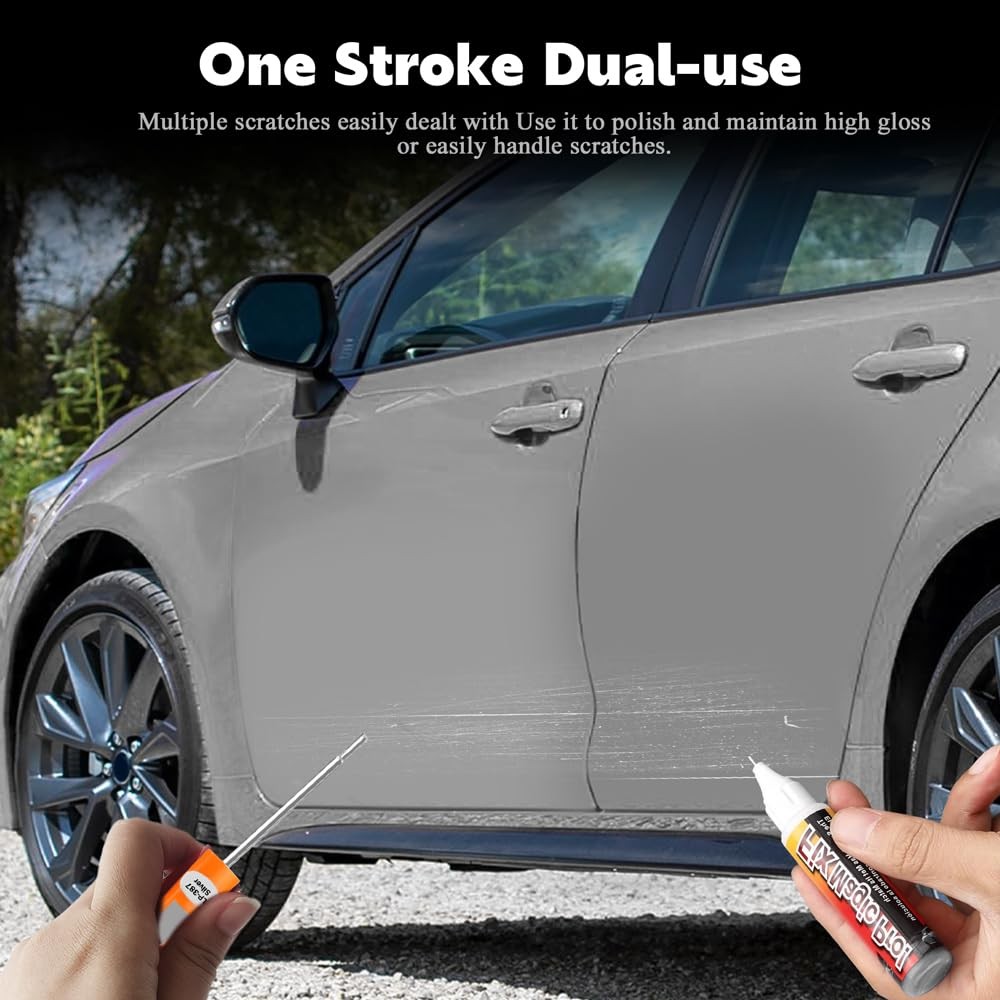 Silver Touch Up Paint for Cars Auto Scratch Repair Pen Brush Sliver 0.4 Fl Oz