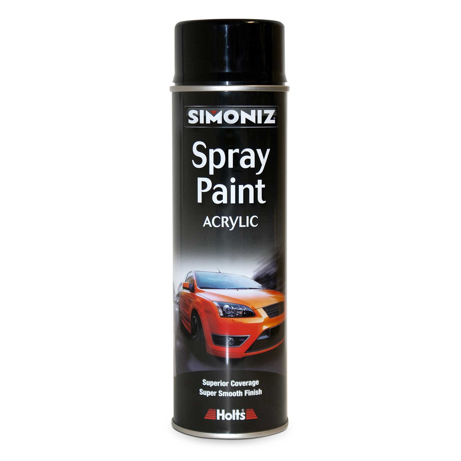 Simoniz Gloss Black Acrylic Spray Paint 500ml Aerosol SIMP15D
