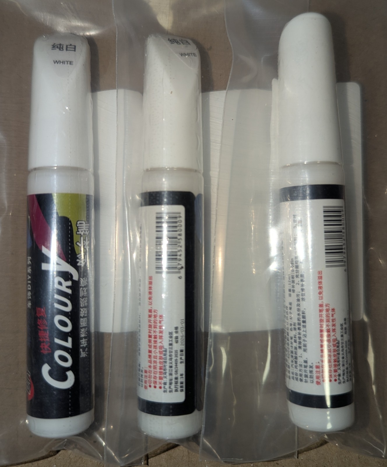15 Car Touch Up Paints Scratch Repair – Mixed Lot (3 White+5 Black+7 Silver)