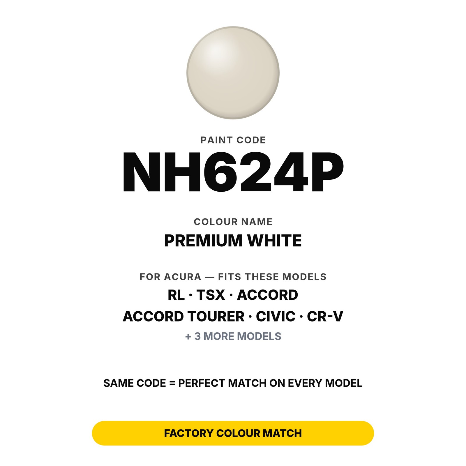 Touch Up Paint For Honda NH624P Premium White DIY Auto Scratch Repair