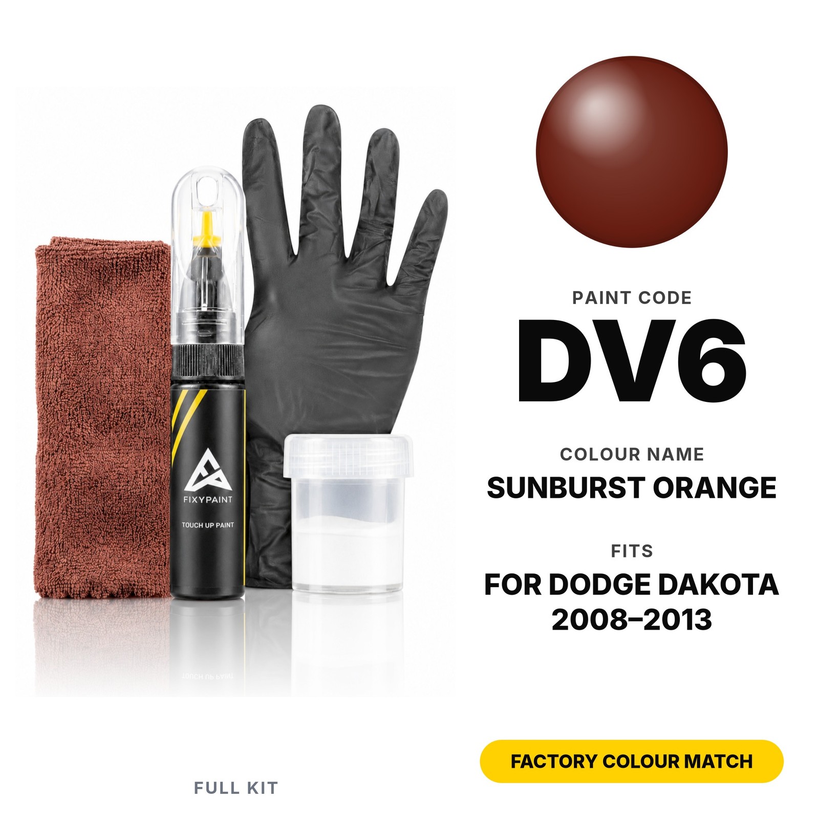Touch Up Paint For Dodge Dakota DV6 Sunburst Orange Full Kit Chip Fix Kit