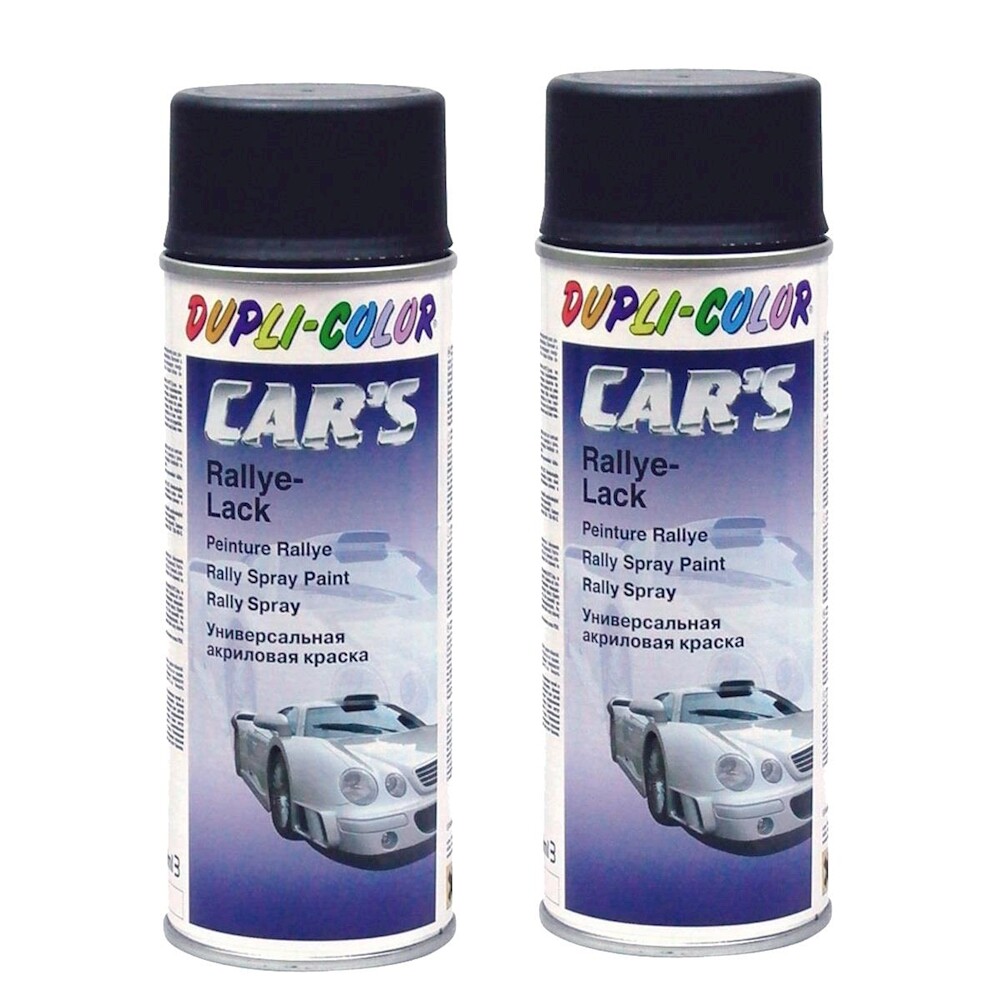 Duplicolor Car’s Rallye Lack Lackspray schwarz seidenmatt 2x 400ml => 800ml