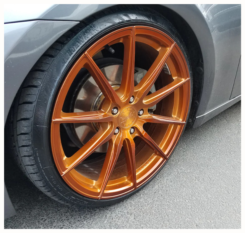 Metallic Orange Chrome Wheels Spray Paint Rim Steel Aluminum +Primer Coating 3PK