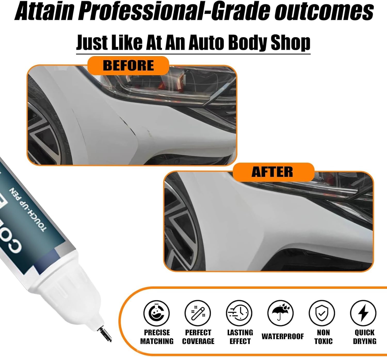 Pure White Pearl Touch Up Paint For Cars Automotive Car Paint Pen Scratch Repair