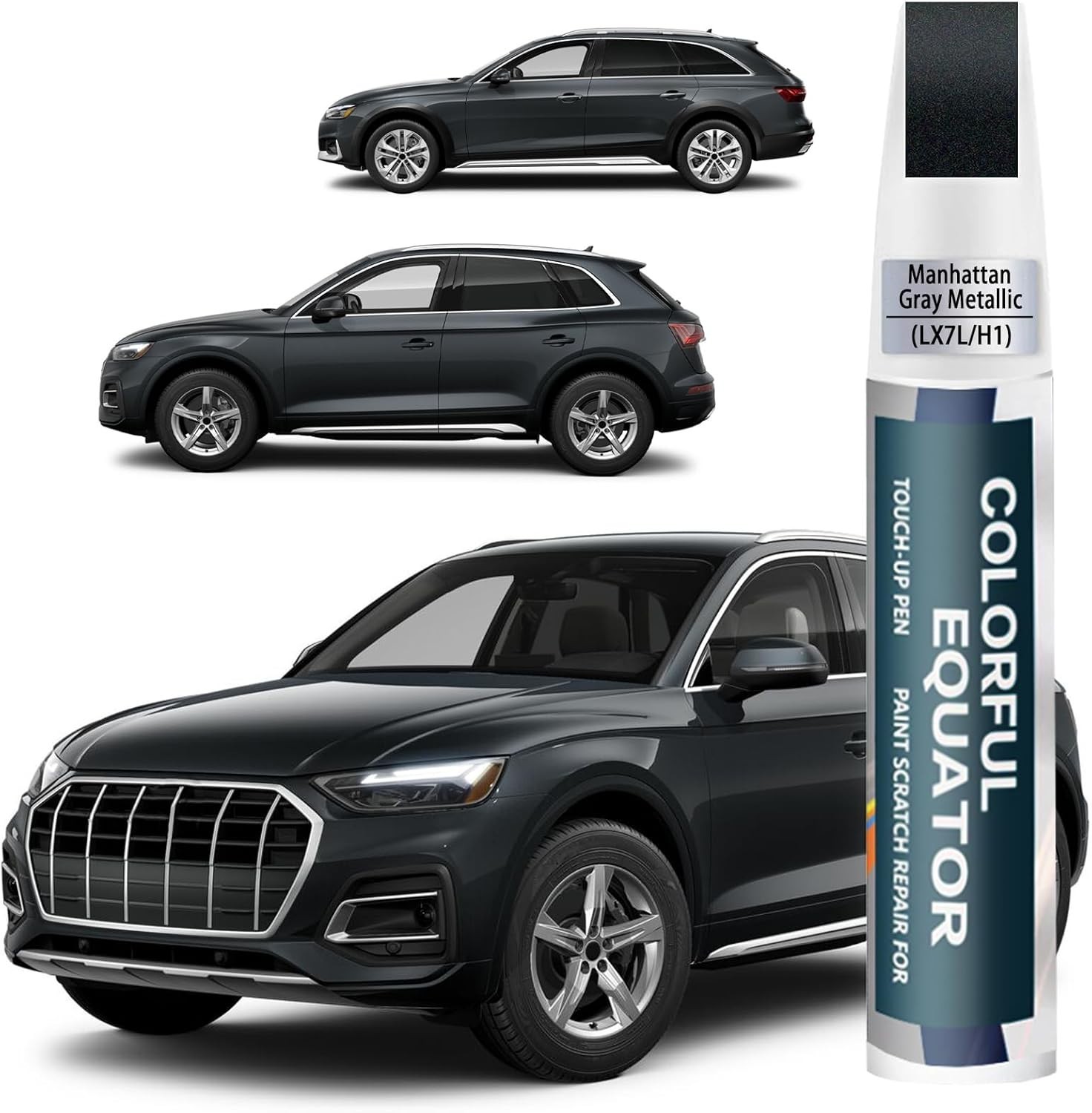 Manhattan Gray Metallic Touch Up Paint for Audi – 2-in-1 Scratch Repair Tool