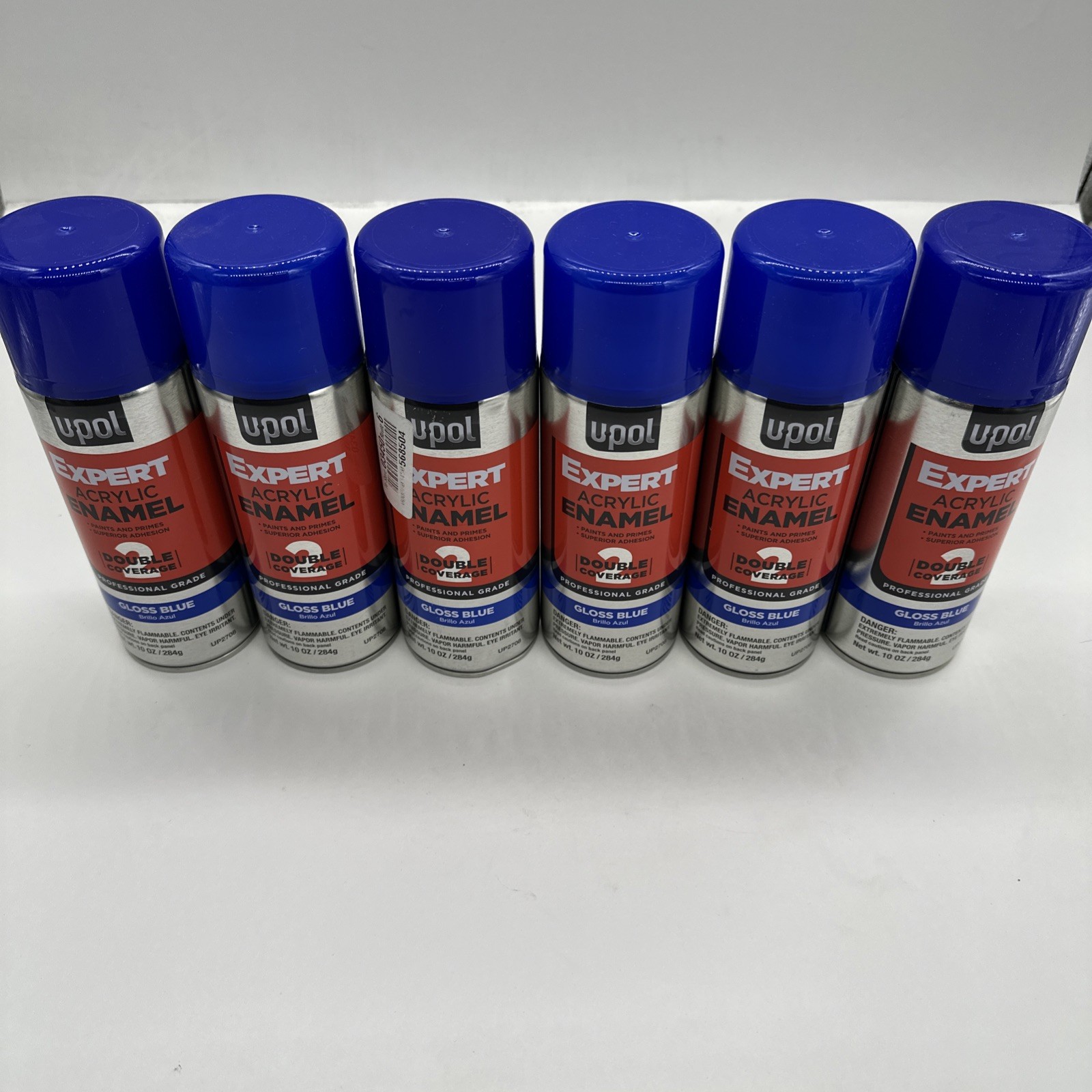 UPOL PREMIUM GLOSS BLUE SPRAY PAINT UP2708 EXPERT ACRYLIC ENAMEL 10oz (Lot Of 6)