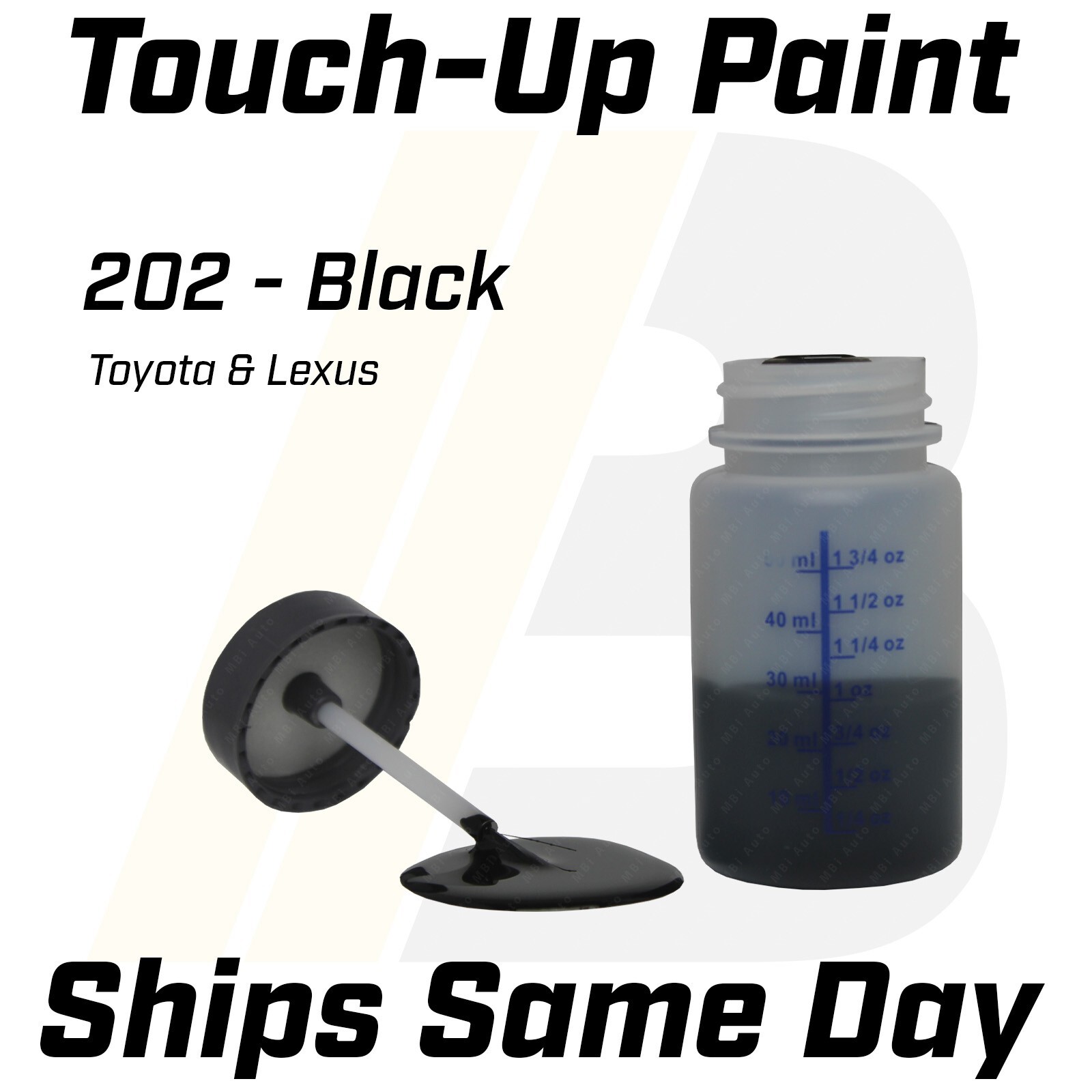 202 Black Onyx – 1 Oz Touch Up Paint Kit w/ Brush for Toyota Lexus Car Truck