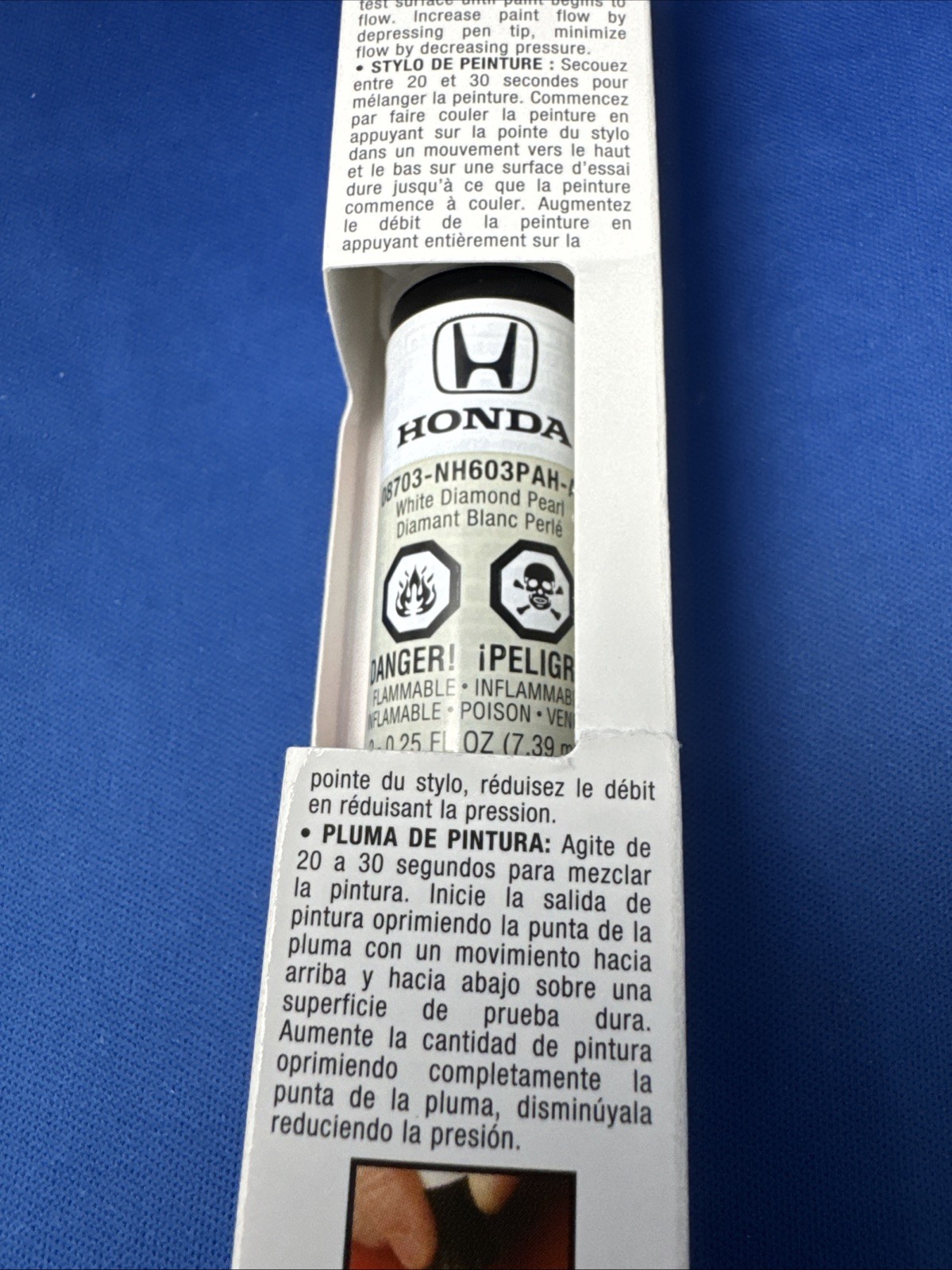 Honda genuine touch-up paint pen White Diamond Pearl (paint code NH603P)