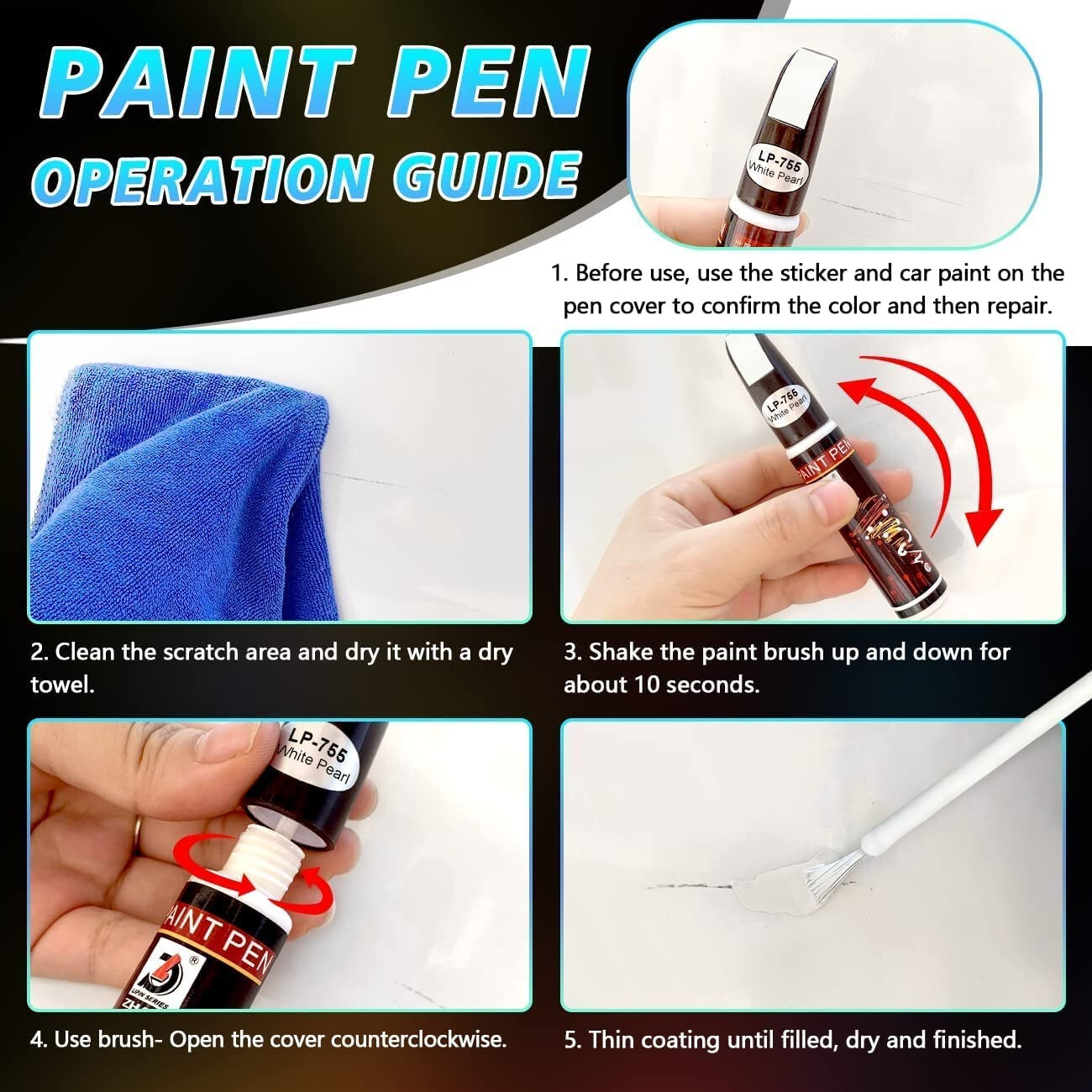 Touch Up Removal Paint Car Scratch Repair Auto Body Care Clear Remover Color Pen