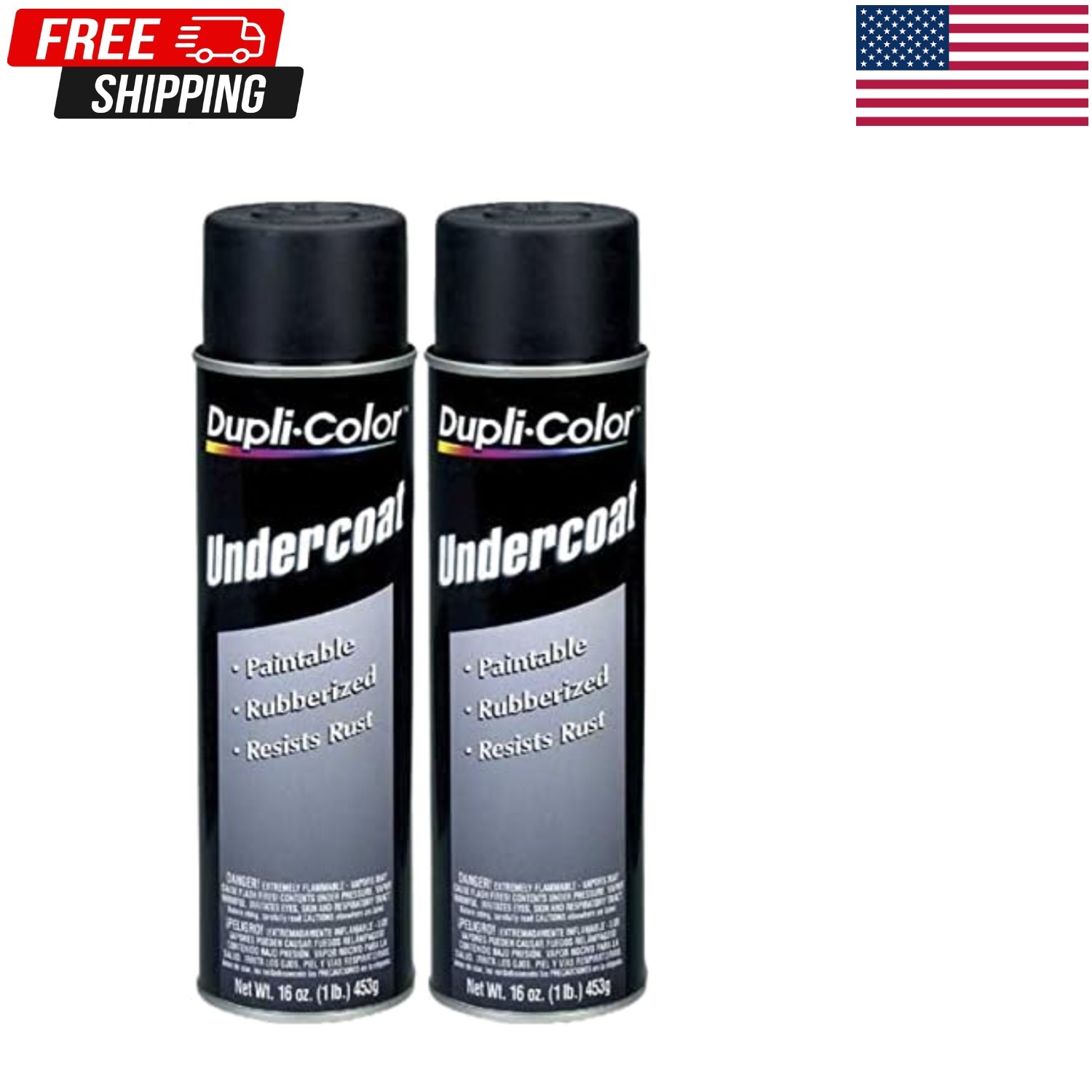 UC101 Paintable Rubberized Undercoat 16 oz – 2 Pack, Rust Resistant & Fast Dry