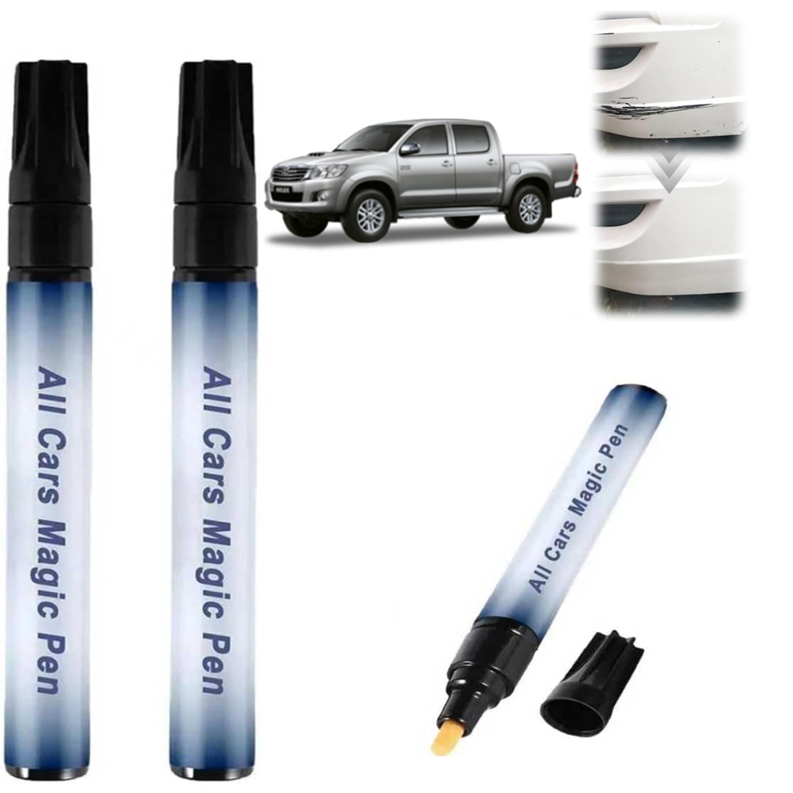Car Scratch Remover Pen – Weatherproof Touch-Up Paint for Minor Scratches, 2Pcs