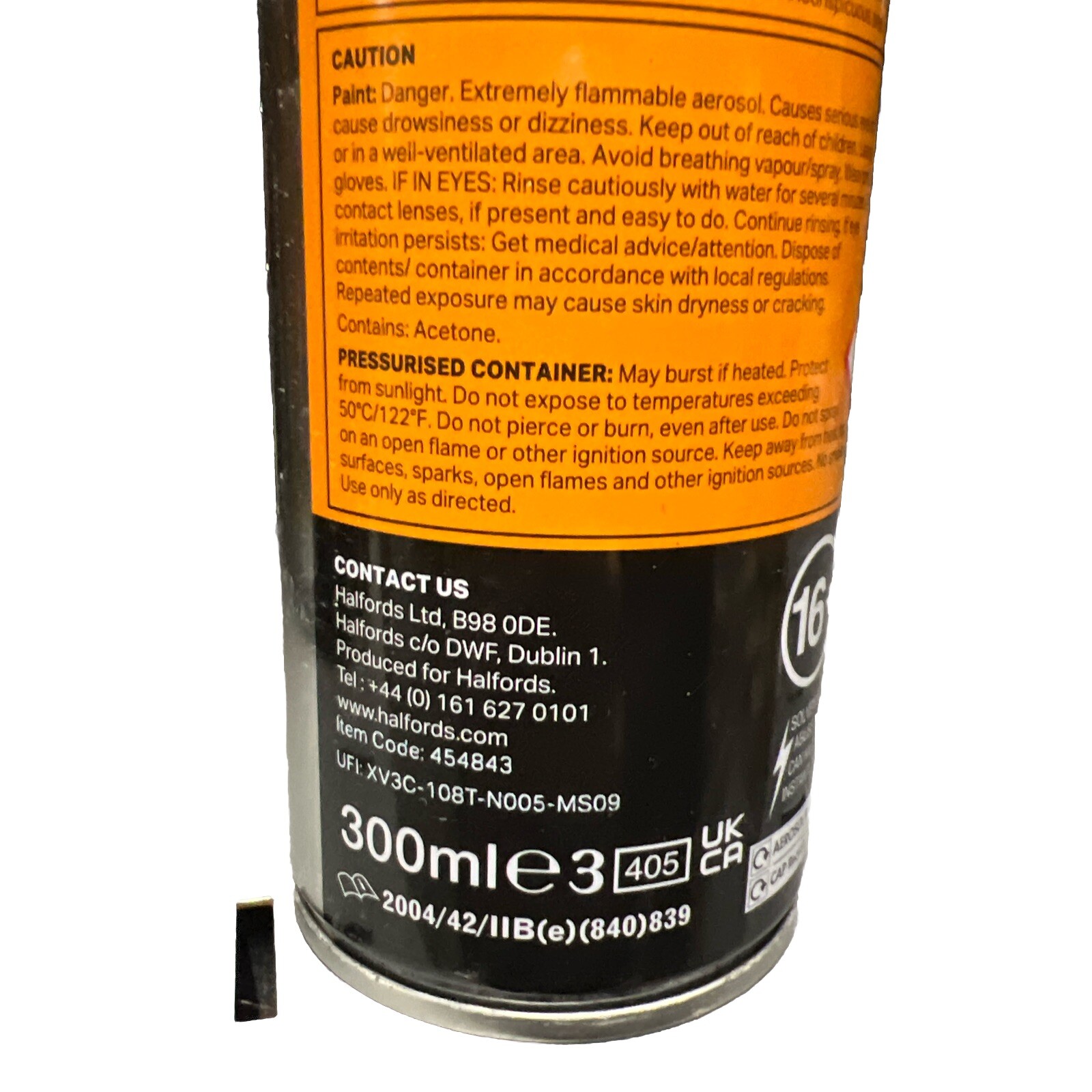 VOLKSWAGEN TORNADO RED SPRAY PAINT 300ML HALFORDS CANS X2