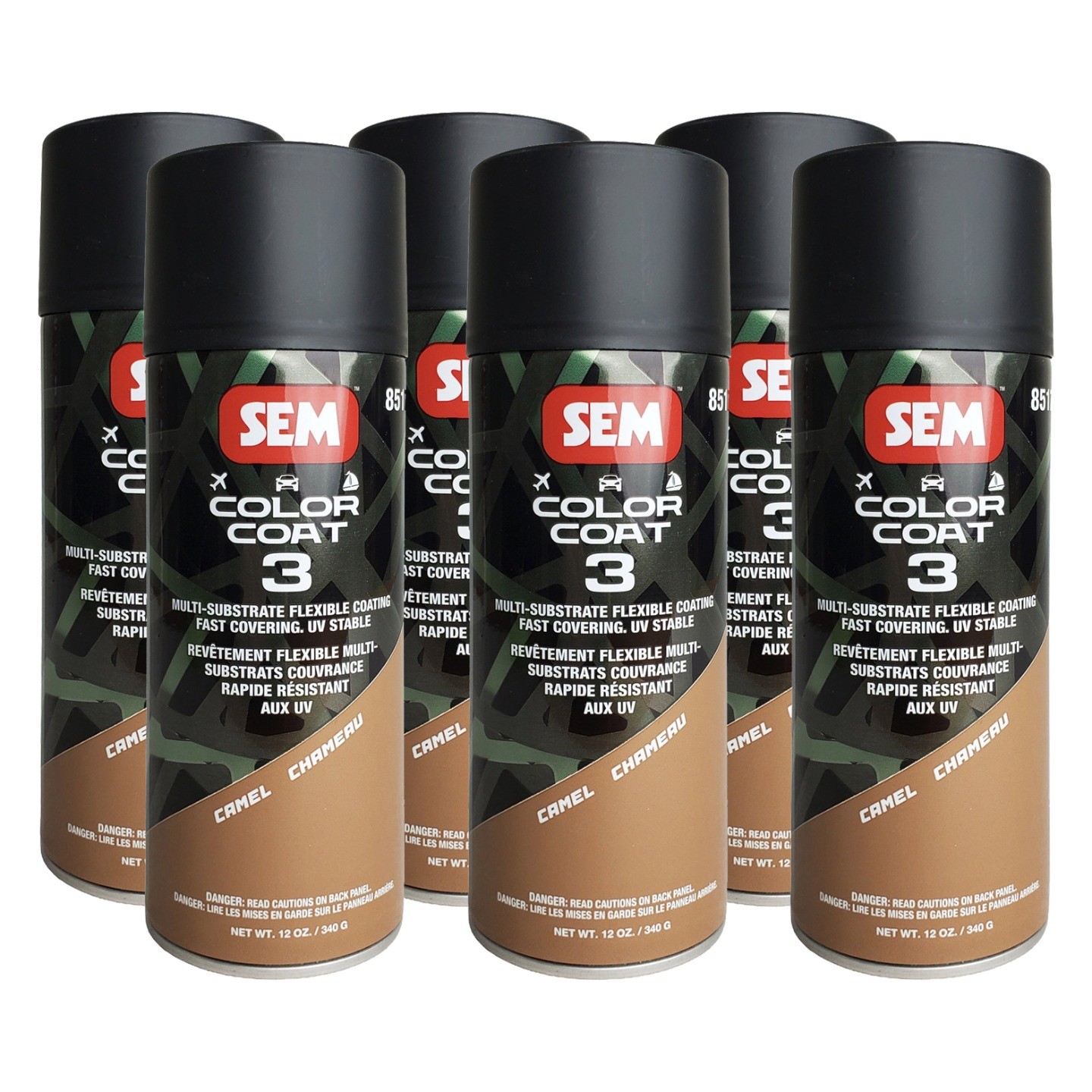 SEM 85173 Color Coat 3 Camel Flexible Coating 12 oz. (6 Pack)