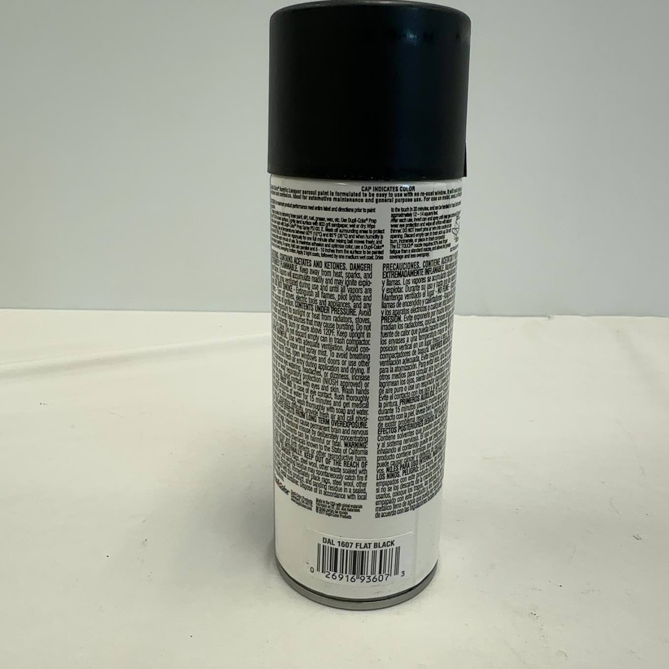 Dupli-Color DAL1607 Paint Flat Black Acrylic Lacquer 12 oz