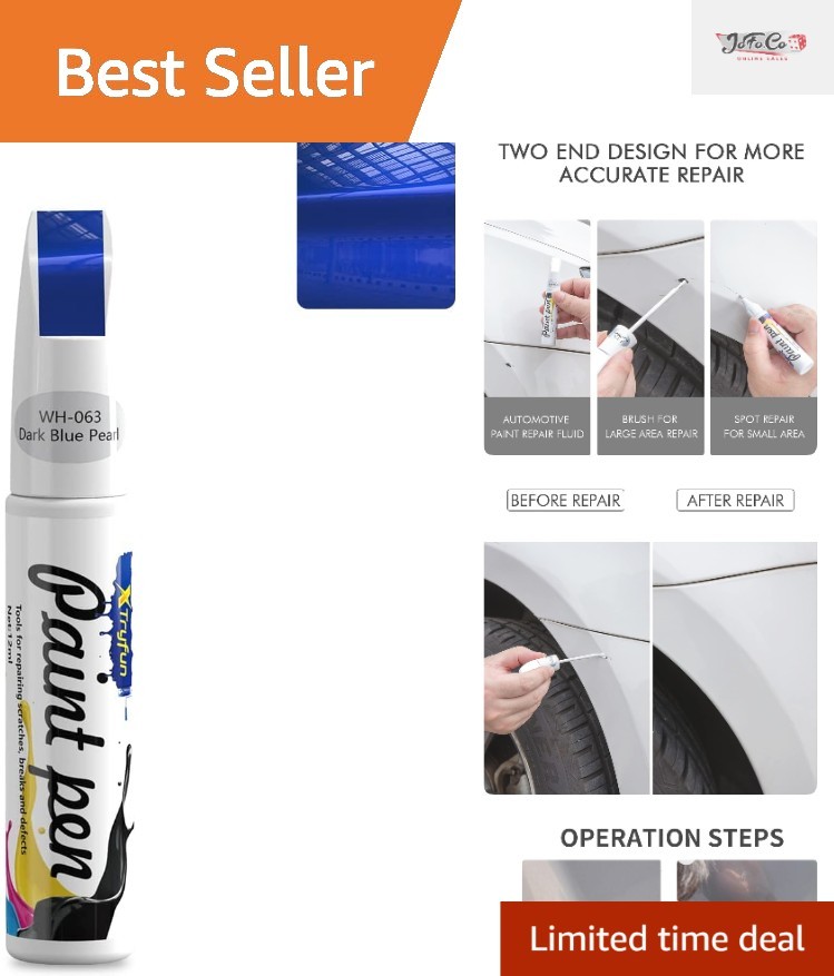 1.69 Fl Oz Touch Up Paint for Cars – Waterproof Dark Blue Pearl Repair Solution