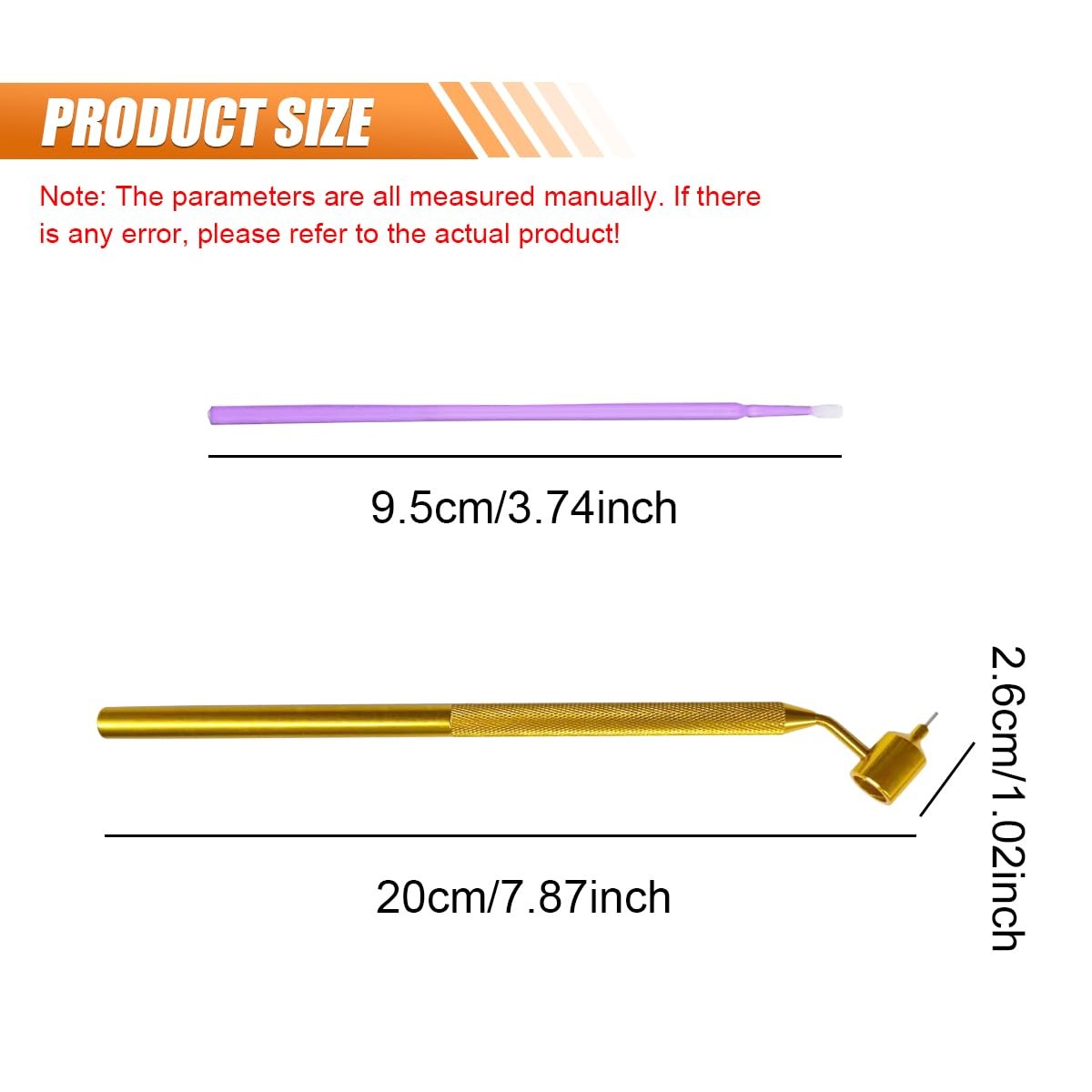 YoRise 100PCS 0.5mm Car Touch Up Paint Pen, Fillable Detailing Purple, Gold