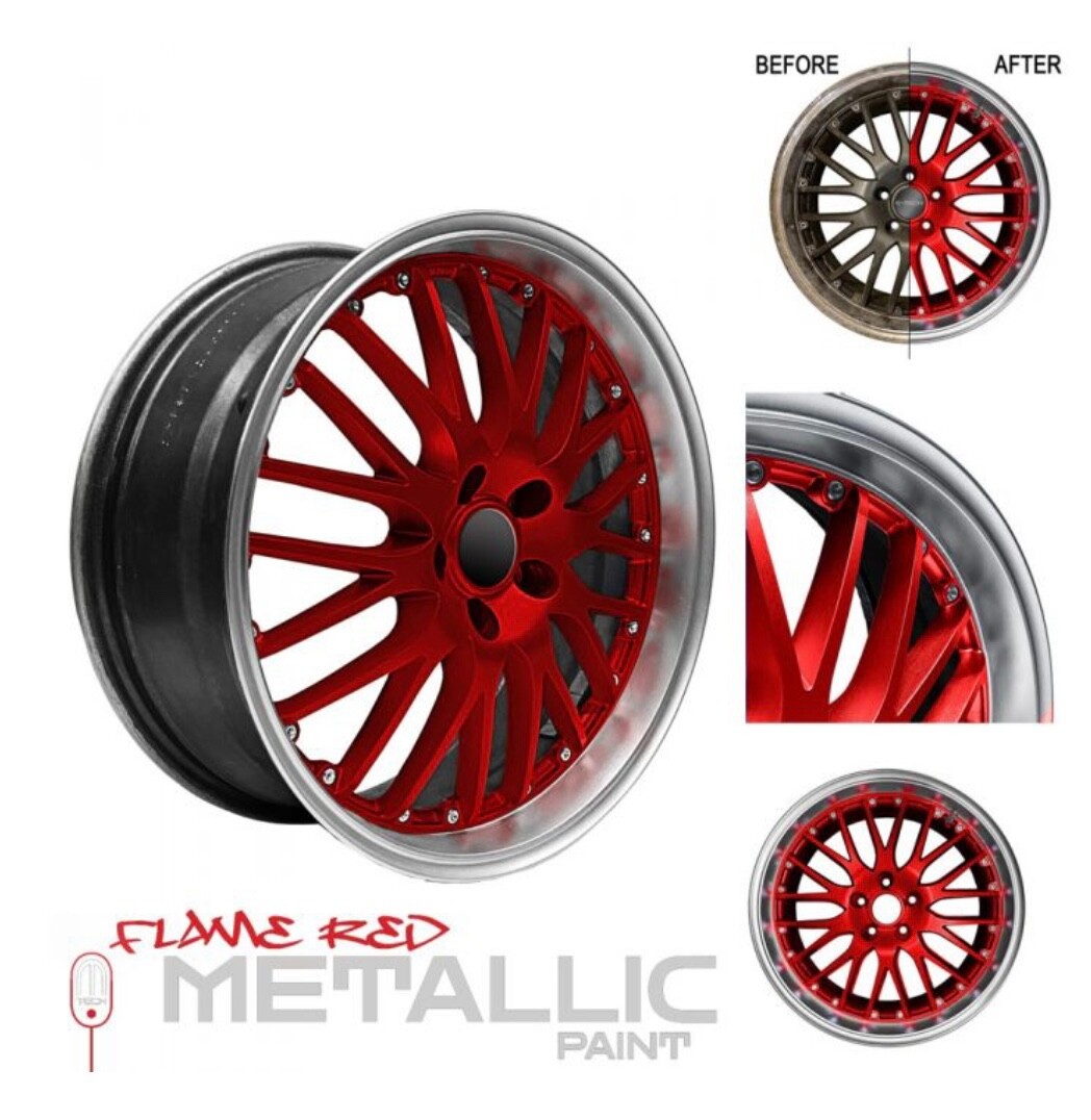 E-TECH Metallic Paint Flame Red 400ml Multi-Purpose Interior & Exterior DIY