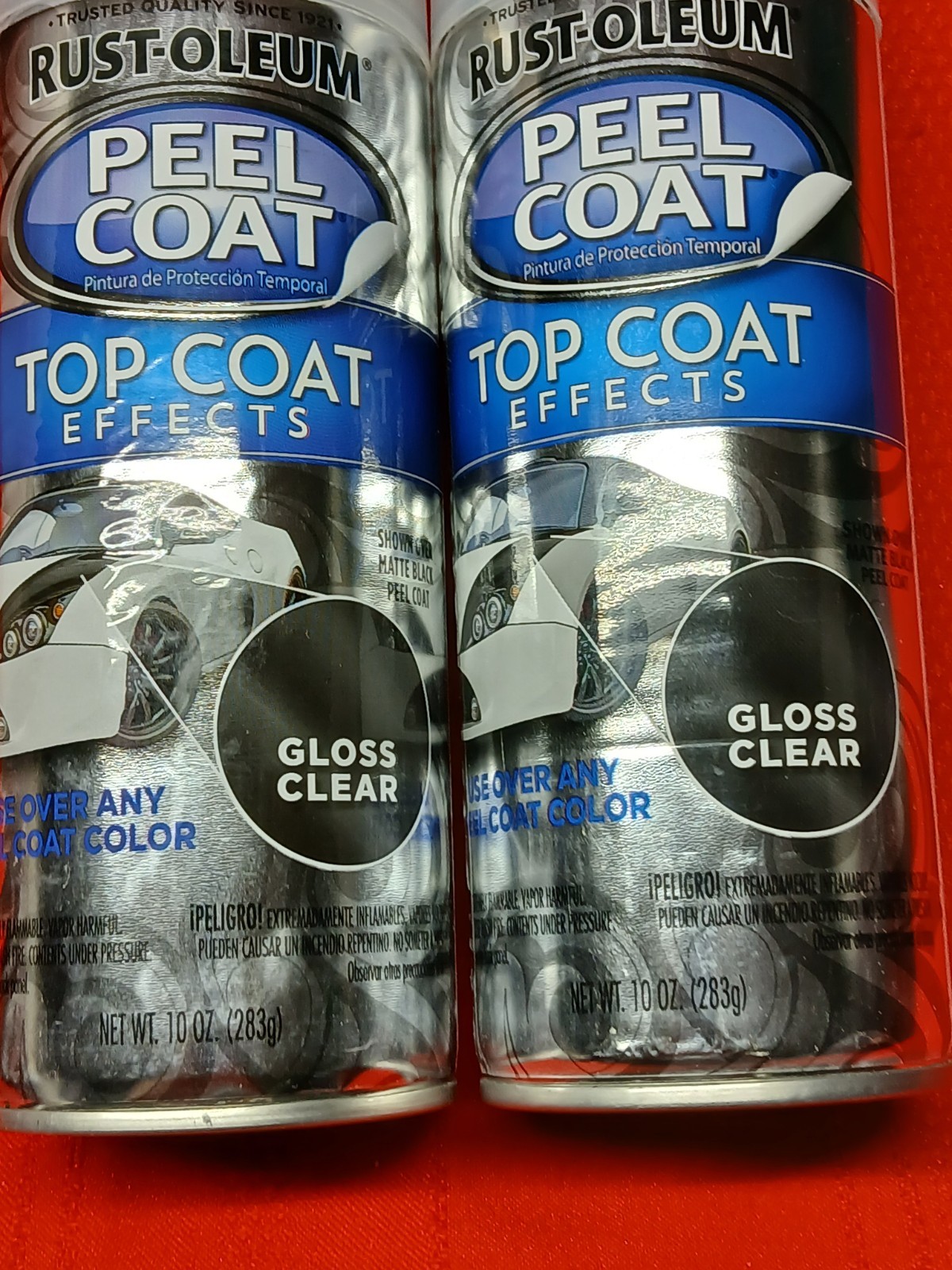 2-Rust-Oleum Peel Coat In Gloss Clear,Peelable Rubber Coating 297343 ,11oz. Cans