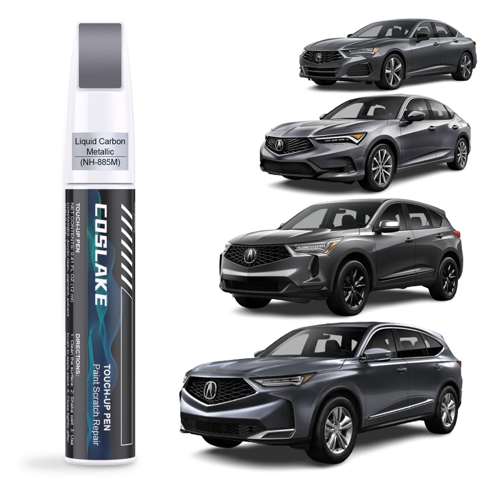 0.41 Fl Oz (Pack of 1), Liquid Carbon Metallic(NH-885M) for 2025 MDX/2024…