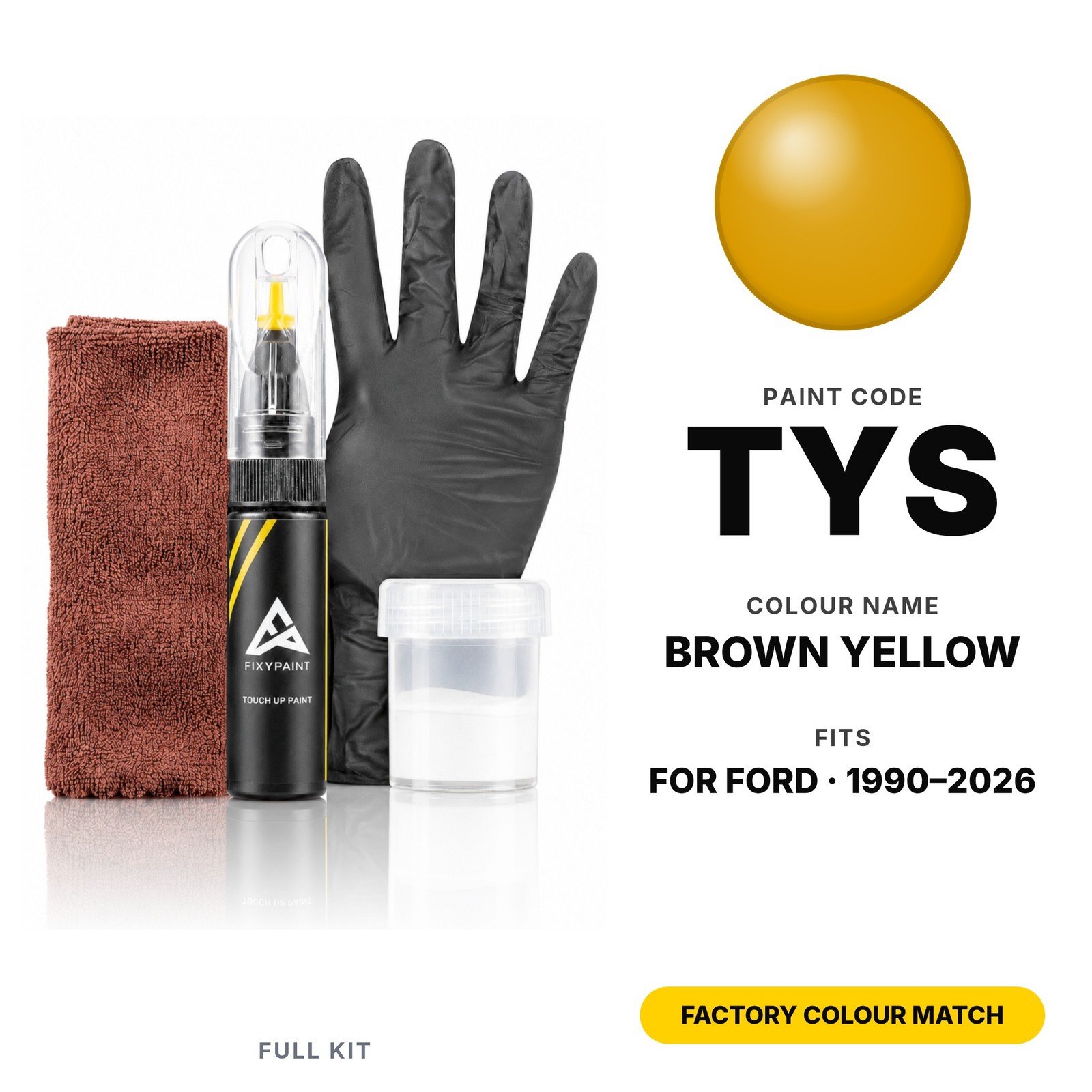 Touch Up Paint For Ford TYS Brown Yellow Full Kit Panel Touch Up Paint Kit