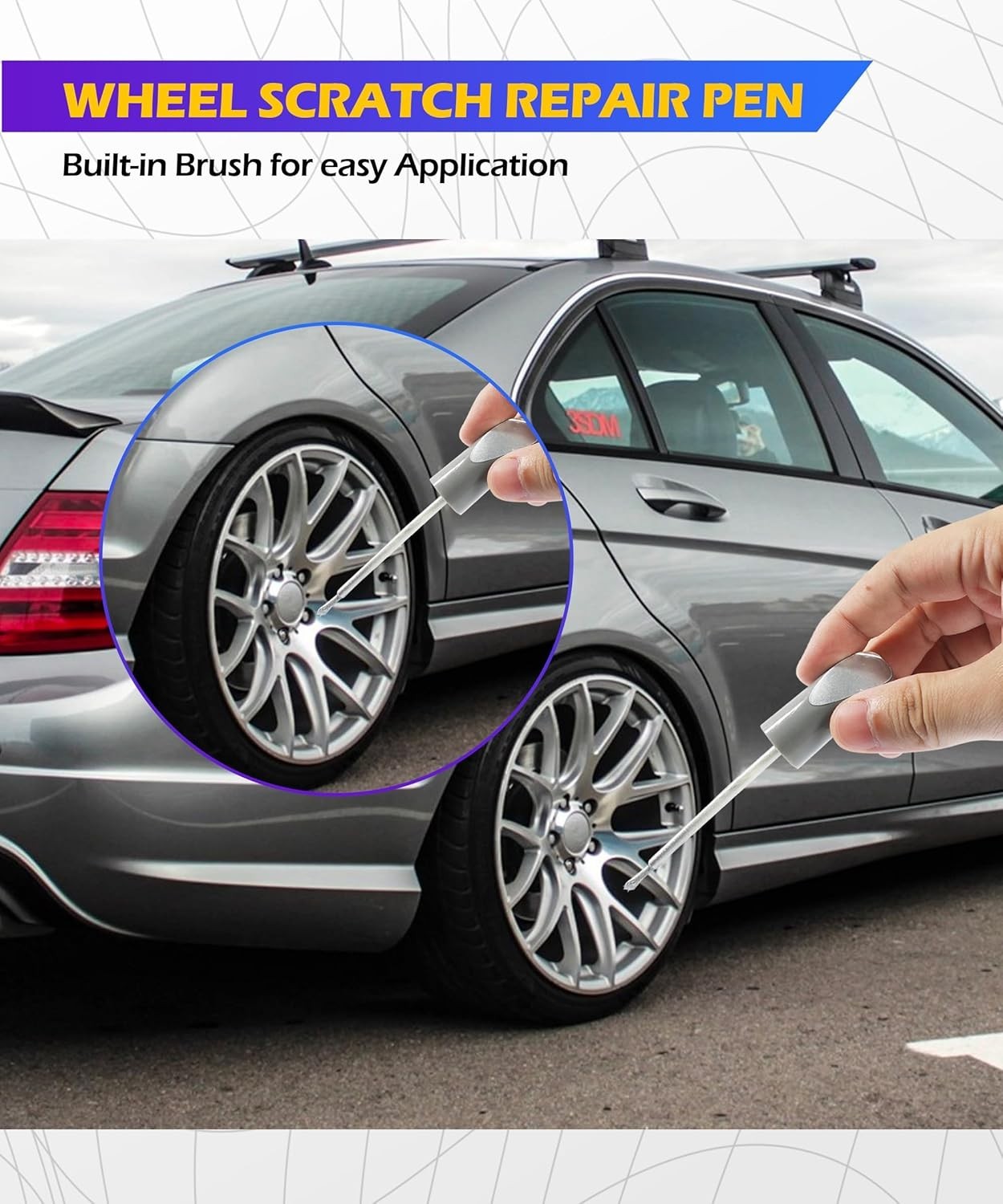 Wheel Repair Kit Silver Rim Touch Up Paint Car Wheel Paint Recover Scratch USA