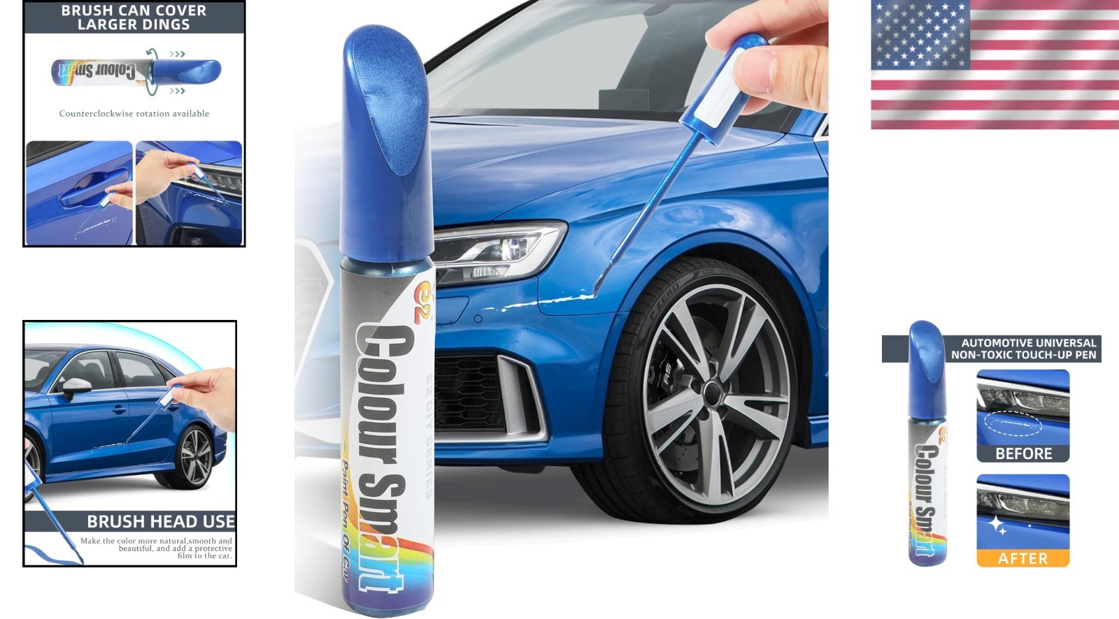 Blue Touch Up Paint Pen for Cars – Rust Resistant with No Color Discrepancy