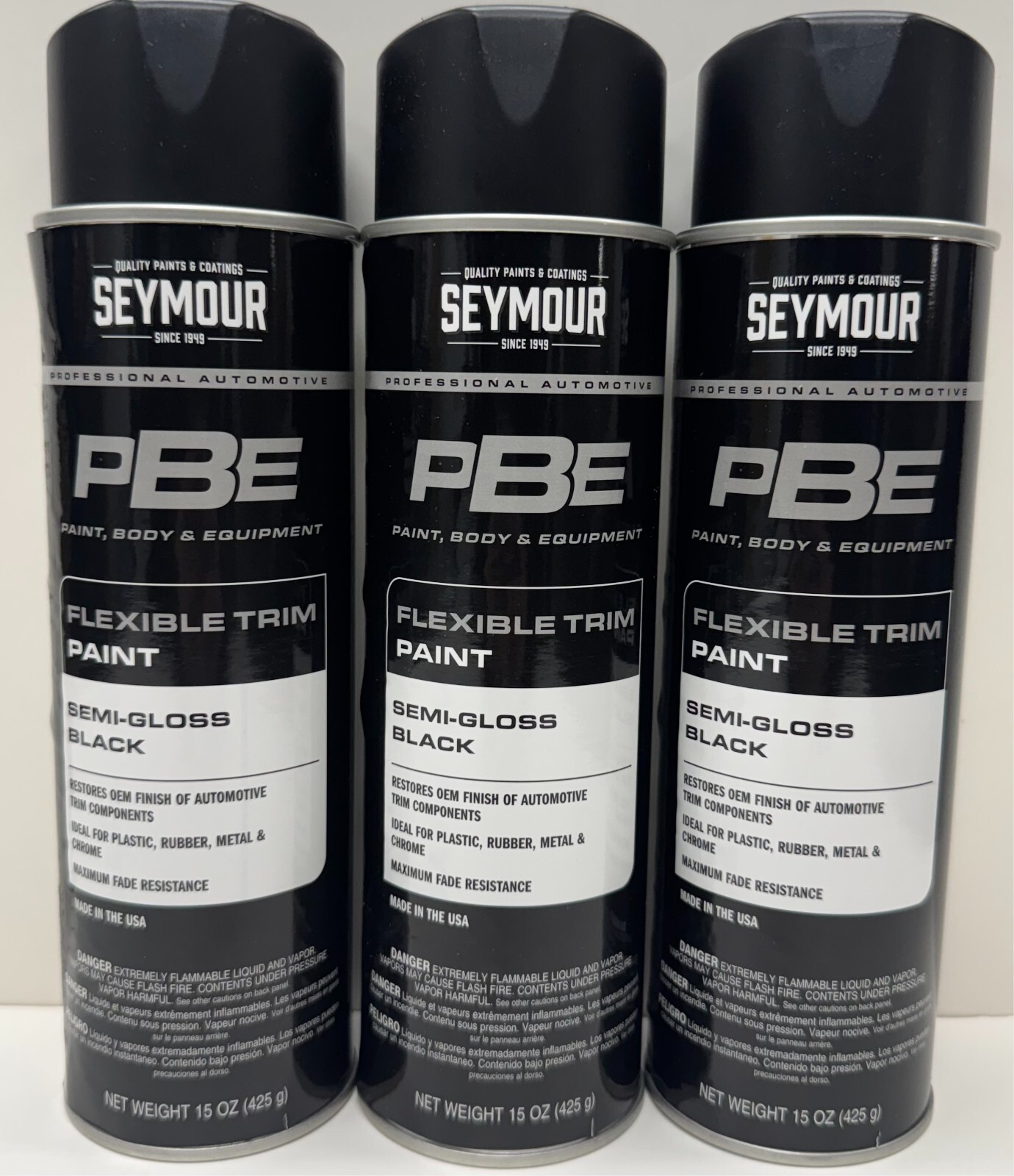 SEYMOUR OF SYCAMORE 20-1679 PBE PROFESSIONAL TRIM SEMI GLOSS BLACK 15OZ. 3/PK