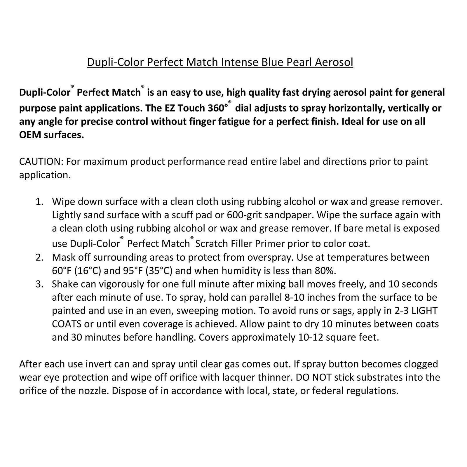 Dupli-Color EBCC04227 Perfect Match Automotive Spray Paint ? Chrysler Intense