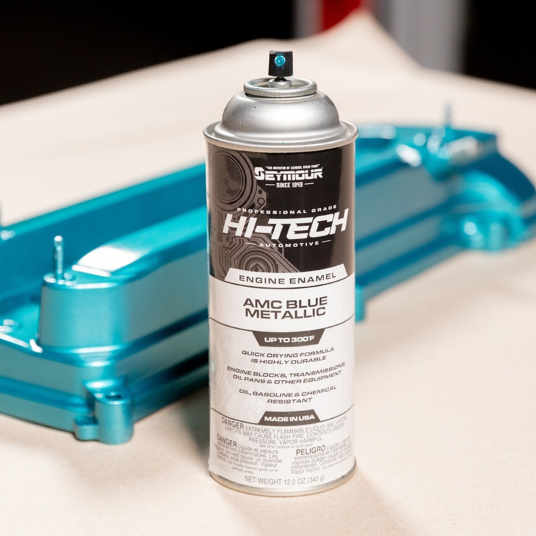 Metallic Blue Engine Blocks Restore Spray Paint + Gloss Clear Coating 2 Cans