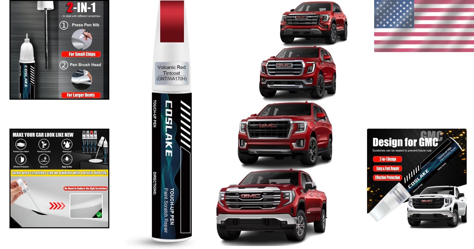 GMC Touch-Up Paint – Volcanic Red Tintcoat 12ml – Effortless Scratch Repair Kit