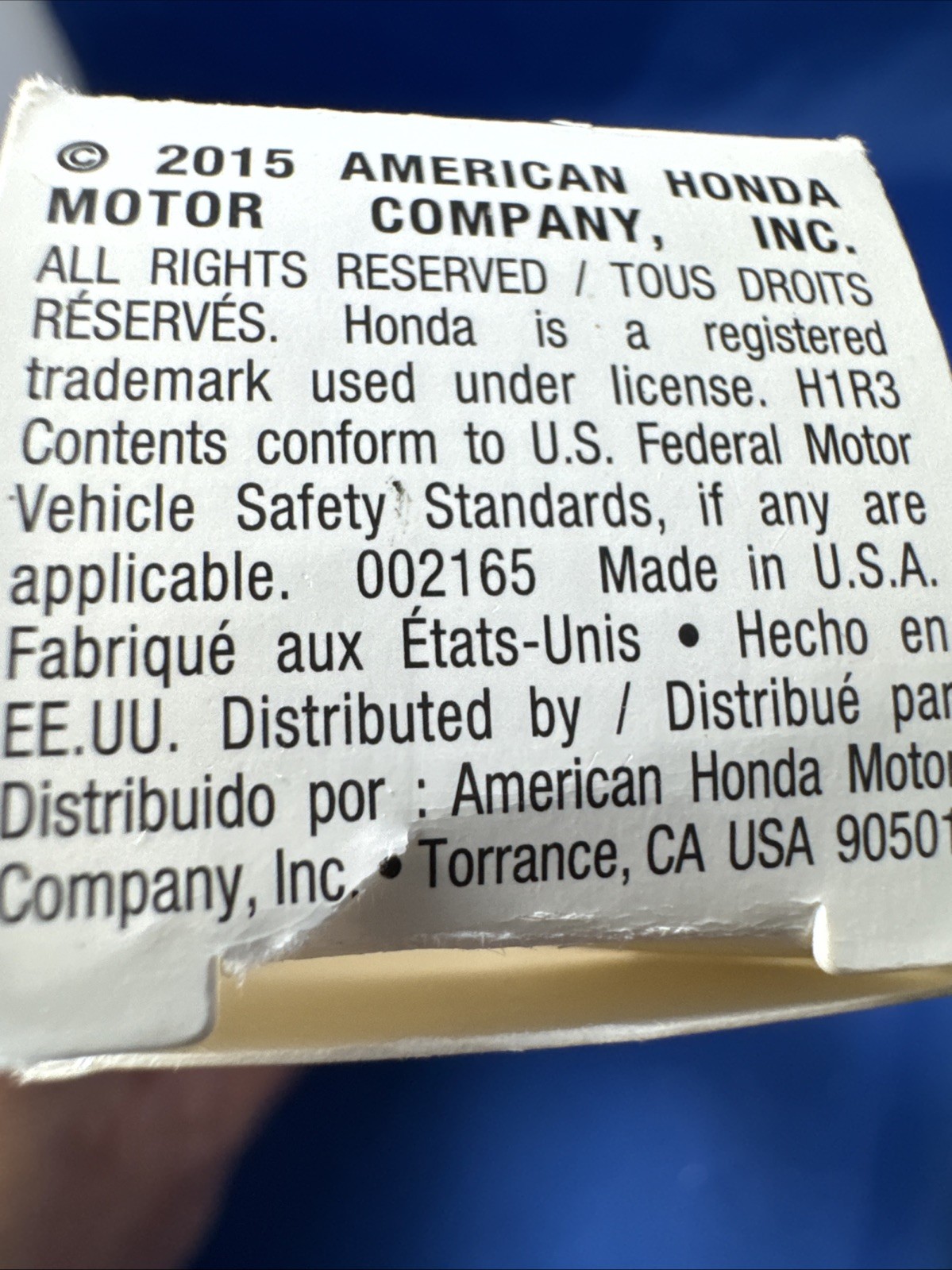 Honda genuine touch-up paint pen White Diamond Pearl (paint code NH603P)