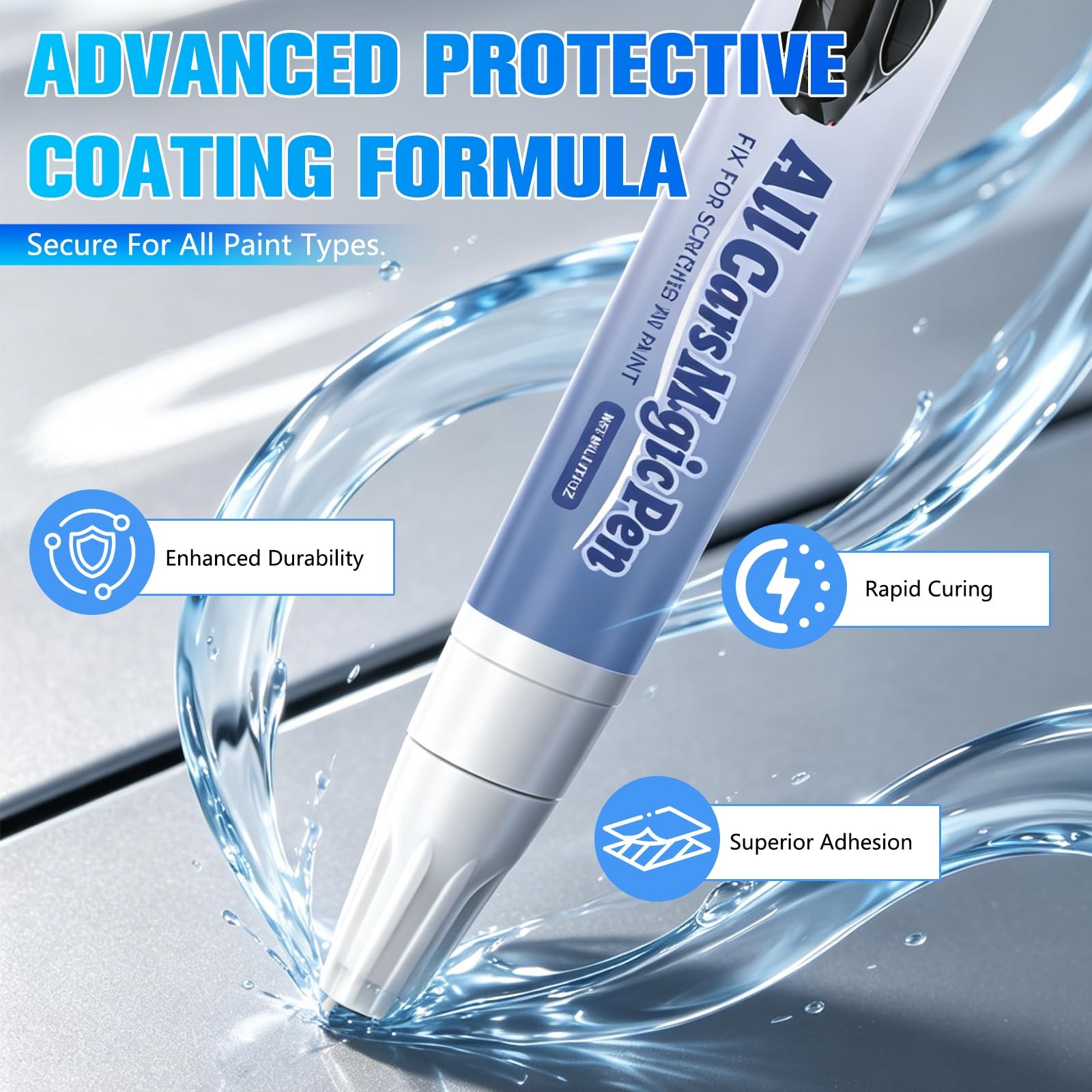 Set Of 3 Magic Car Scratch Remover Pen For Universal Colorful Repair Tool