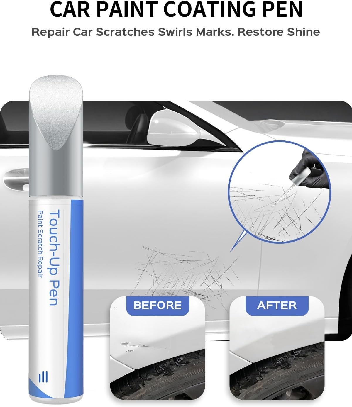 149/9149 Polar White Touch Up Paint Compatible with Mercedes-Benz Exact Match