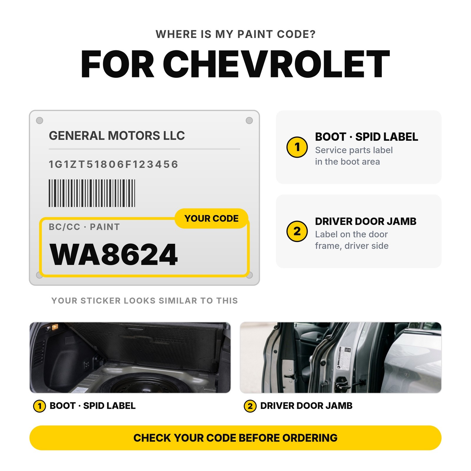 Touch Up Paint For Chevrolet Spark WA695D Vixen Set Car Chip and Scratch Fix