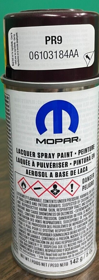 Chrysler Jeep Dodge Mopar Bordeaux Metallic Lacquer Paint PR9 03103184AA