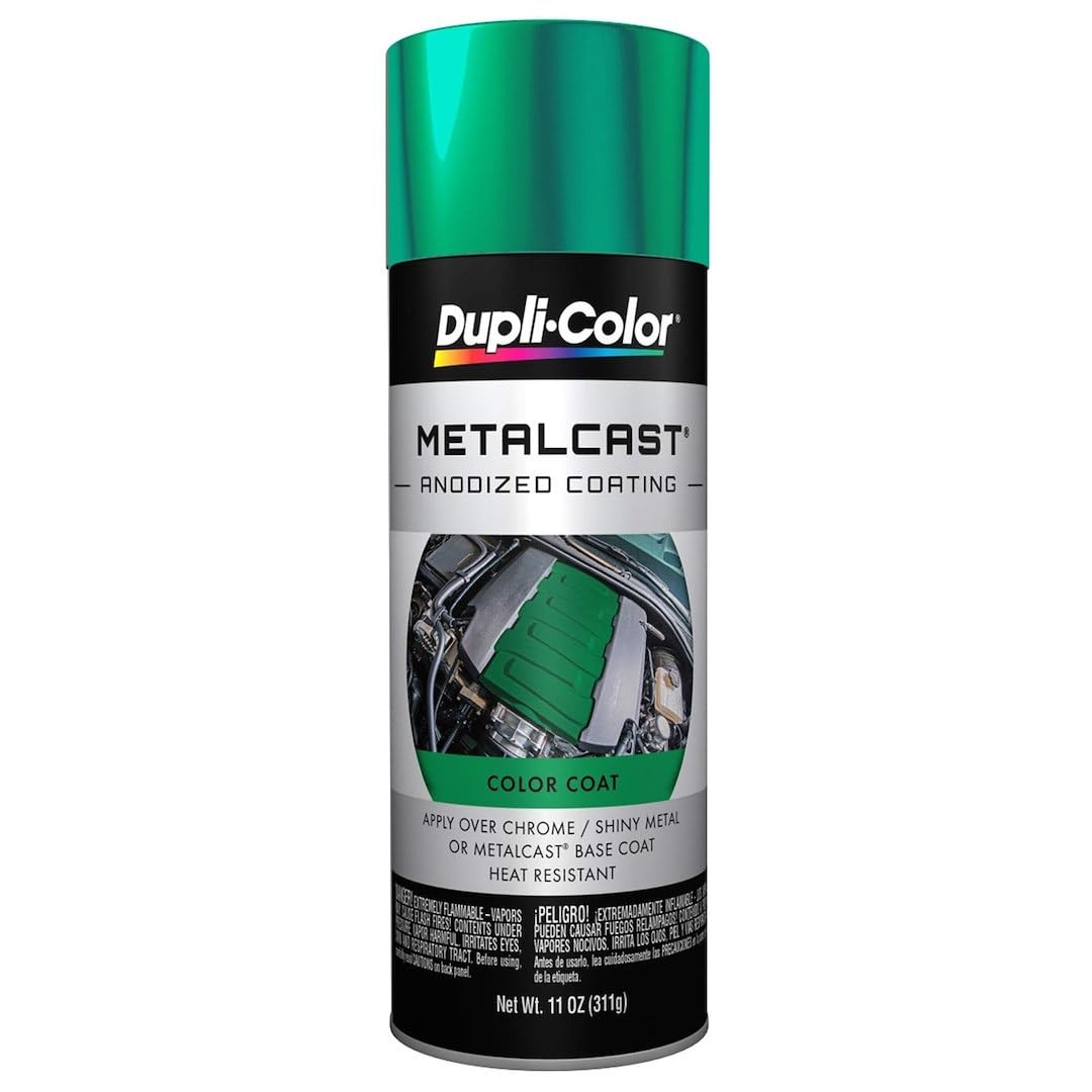 Dupli-Color Metalcast Green Anodized Spray Paint – Heat-Resistant Automotive Fin