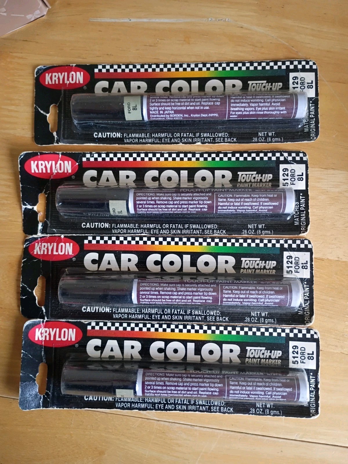 Lot of 4 KRYLON CAR COLOR Metallic Gray Paint Pen Marker Ford 8L 5129