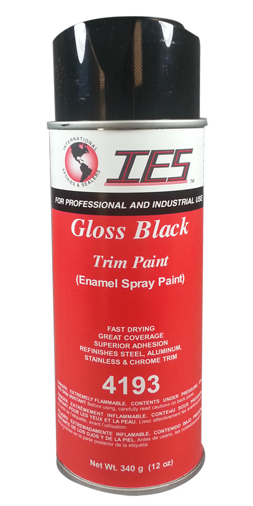4193 IES Gloss Black Acrylic Enamel 16 OZ. 6 Pack