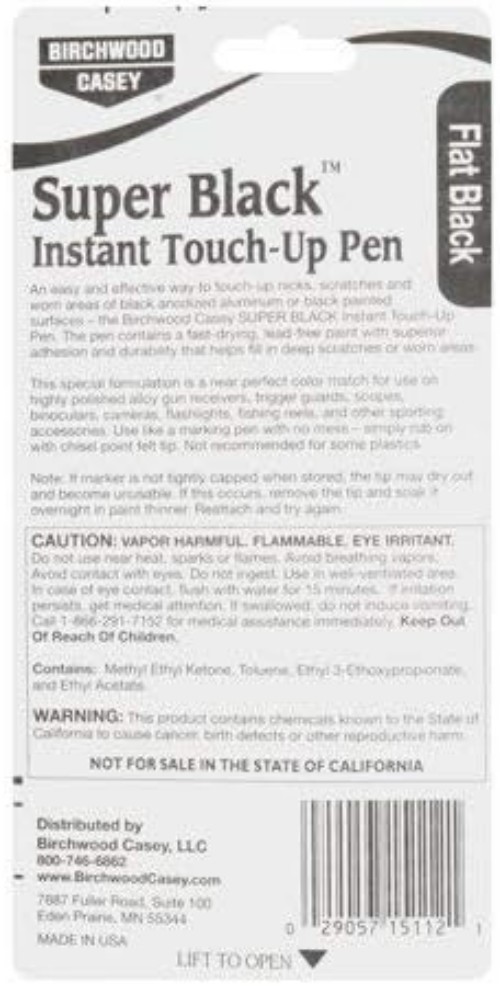0.33 oz Non-Toxic Super Black Touch-Up Pen for Sporting Equipment Repairs