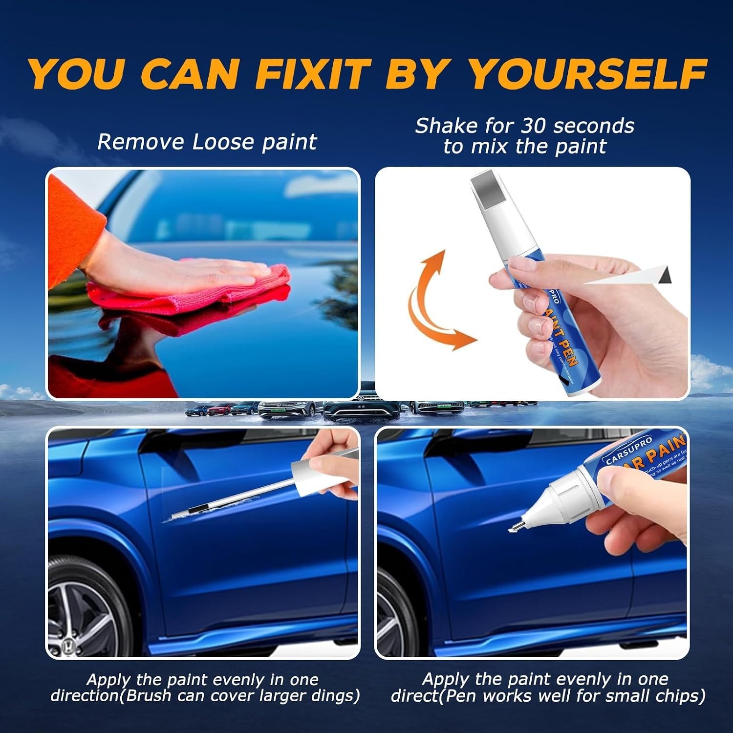 Waterproof 12ml Touch Up Paint for Cars | Emerald Glow Metallic Scratch Repair