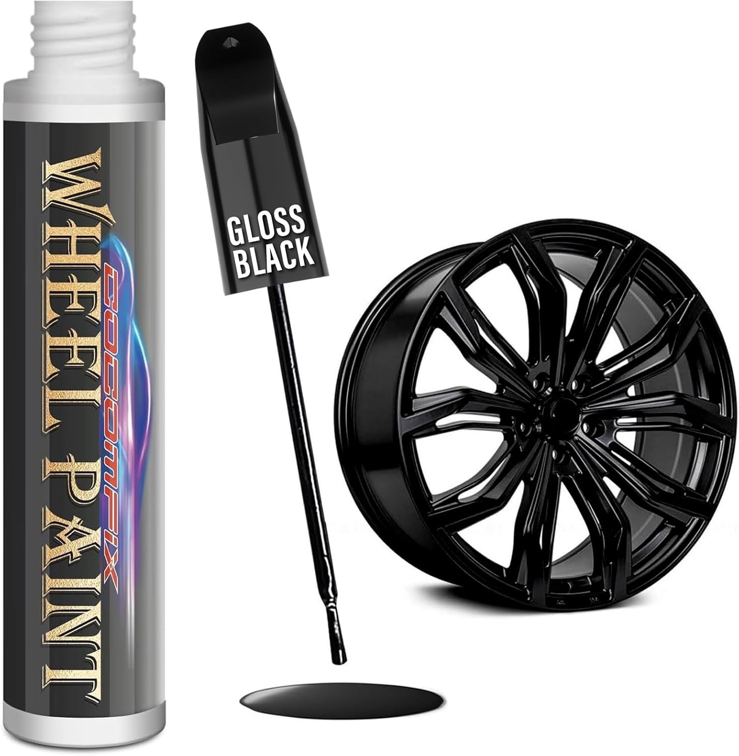 Gloss Black Rim Touch Up Paint, Wheel Scratch Repair Touch Up Paint Pen, Quic…