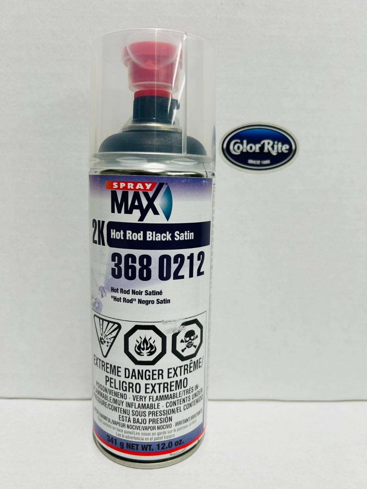 SprayMax (3680212) 2K Hot Rod Black *SATIN* Aerosol Can