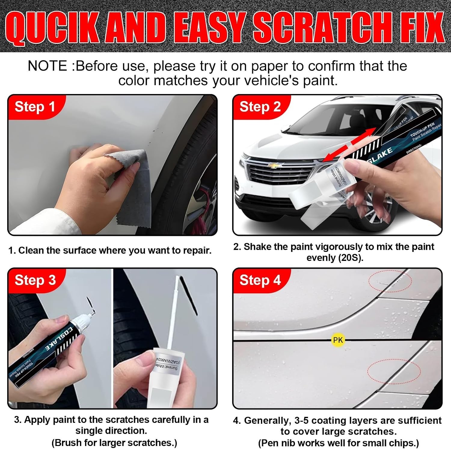 Compact Touch-Up Paint Kit in Titanium Rush Metallic – Easy Application for GMC