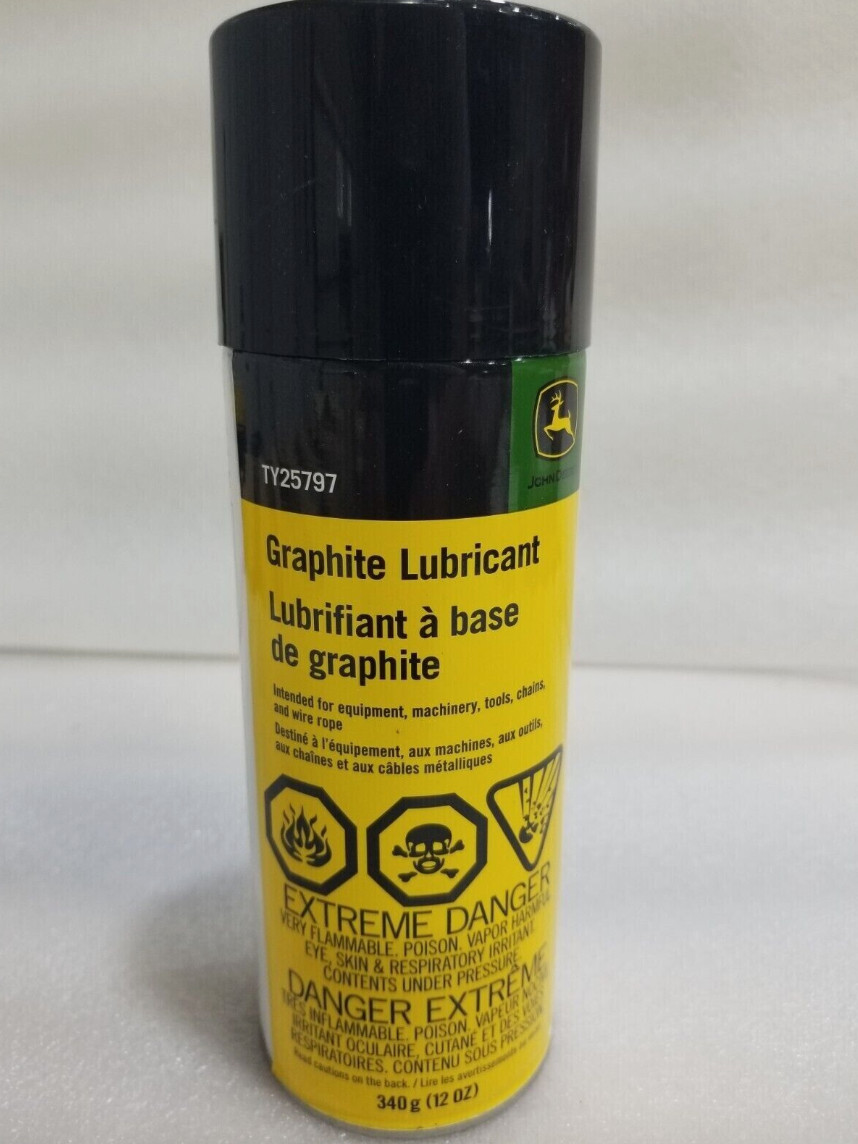 2 cans- John Deere Graphite Lubricant Spray Paint #TY25797
